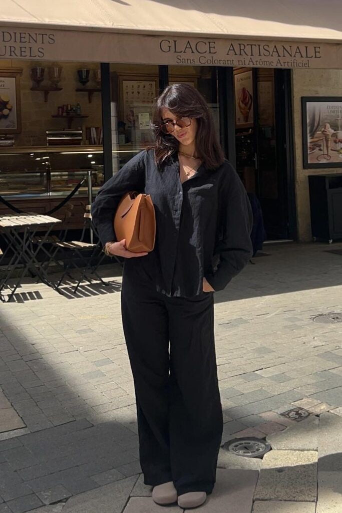Black Linen Pant