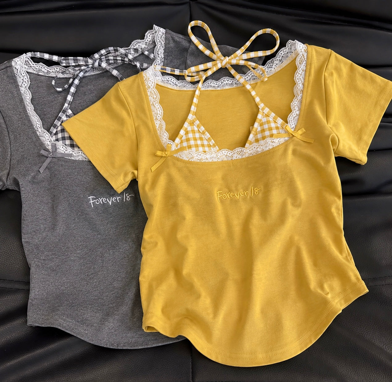 Forever 18 Lace Built-in Bra Tops
