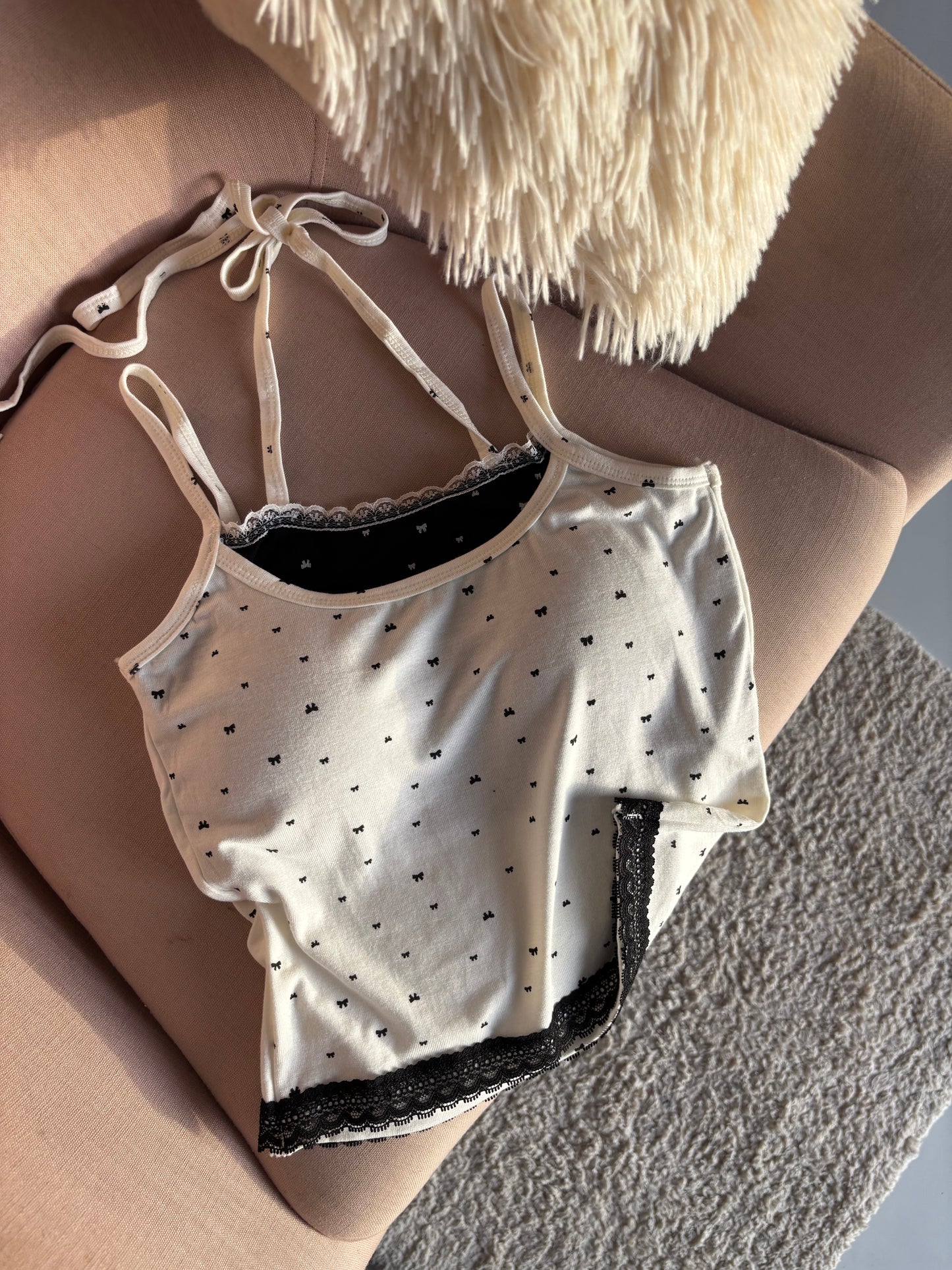 Viral padded double layer cami tops