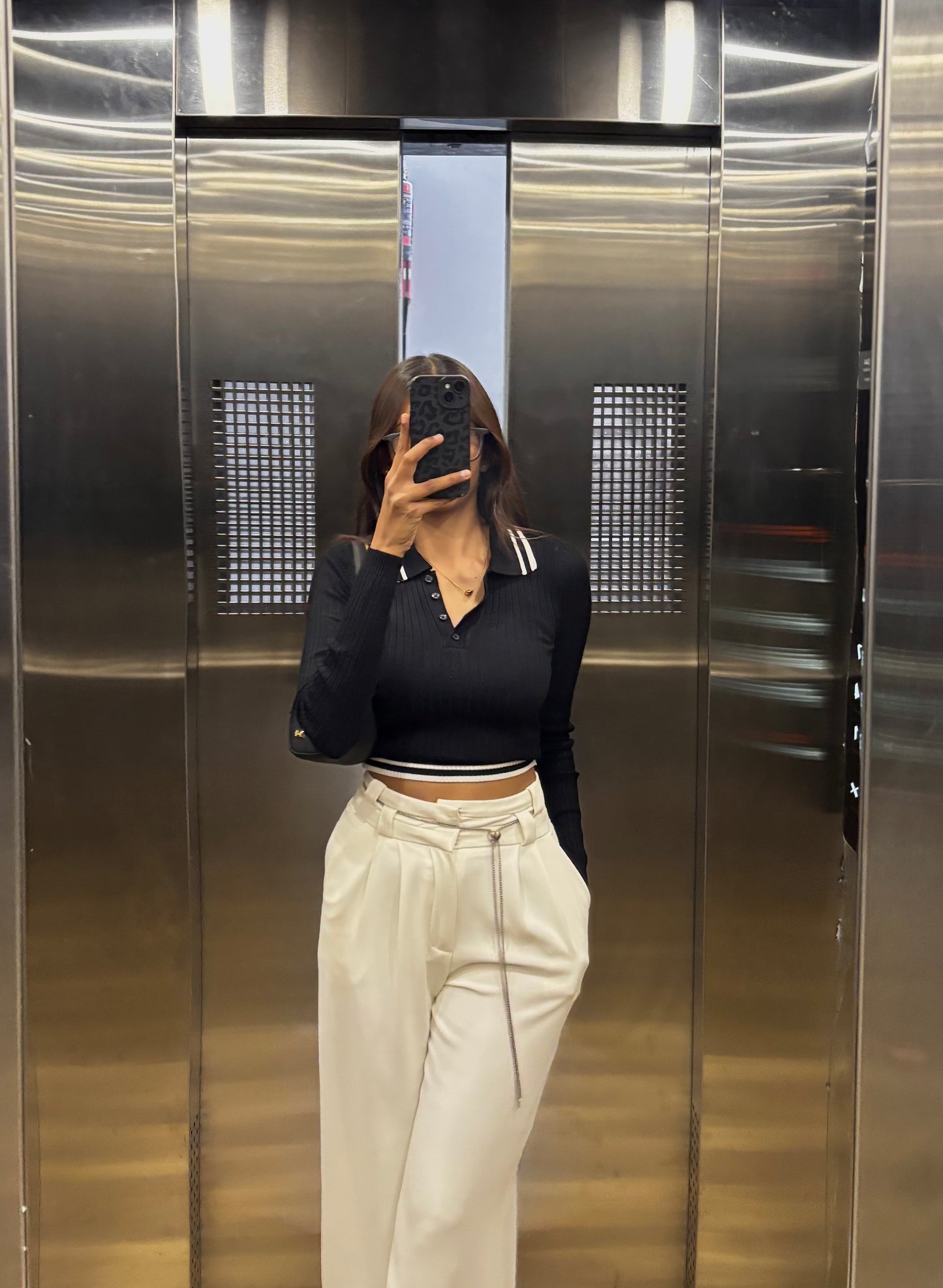 Black polo full sleeve top