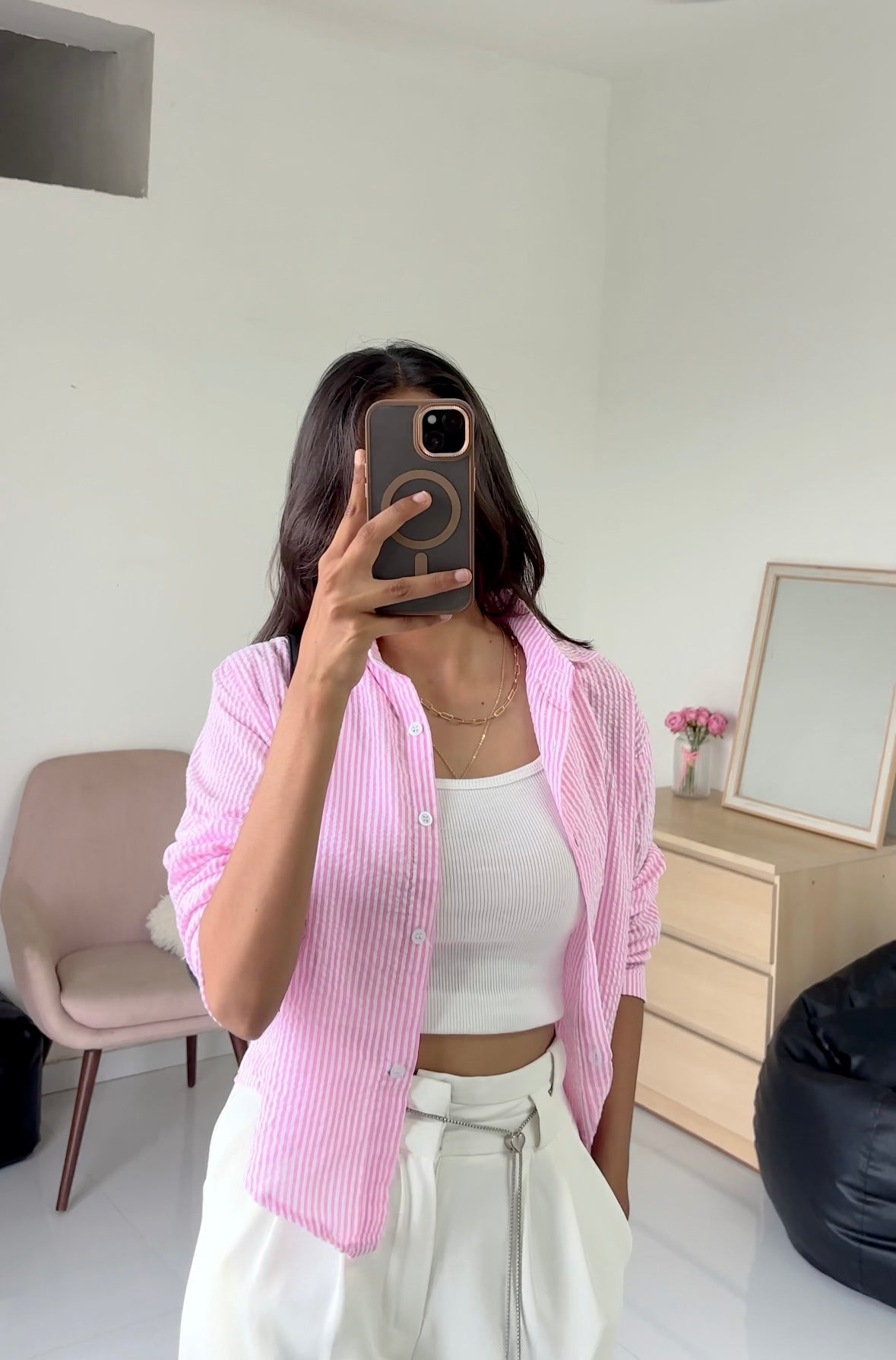 Pink Striped Shirt