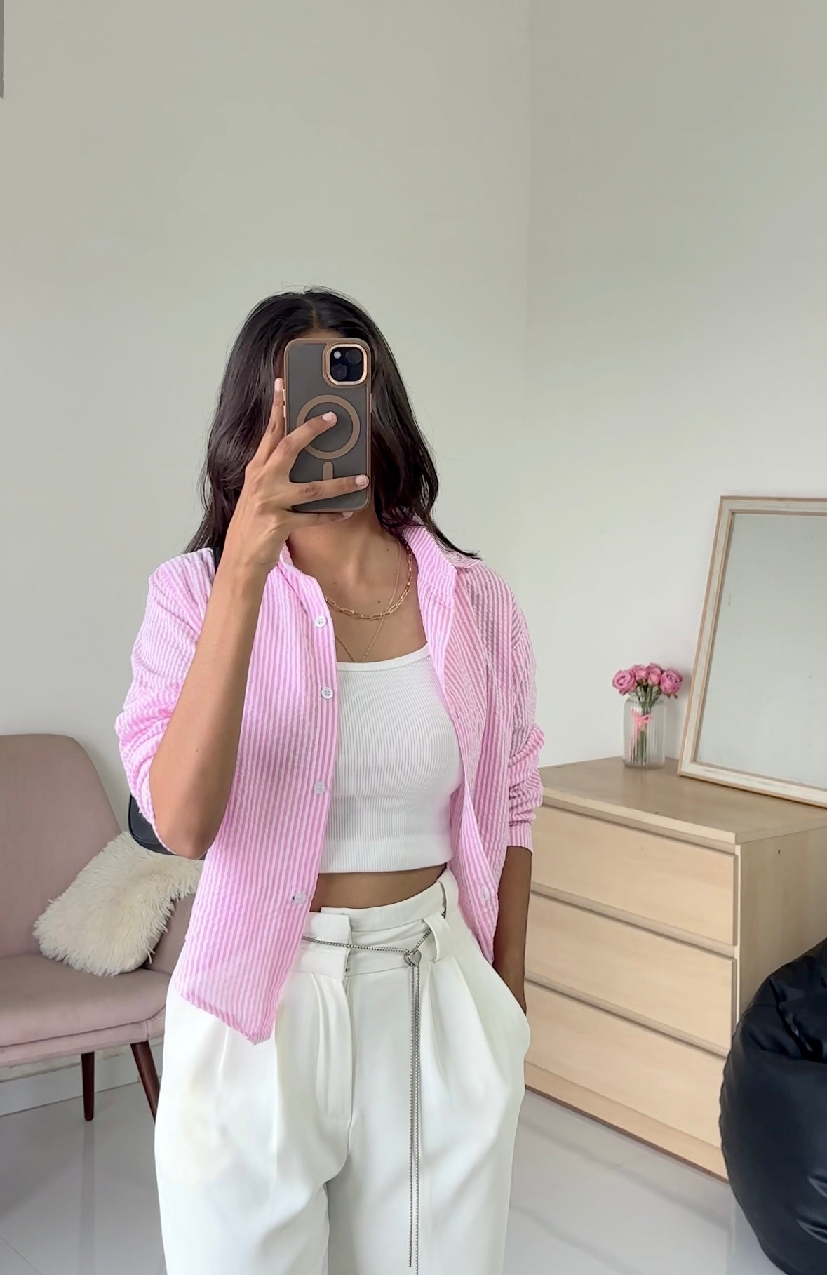 Pink Striped Shirt