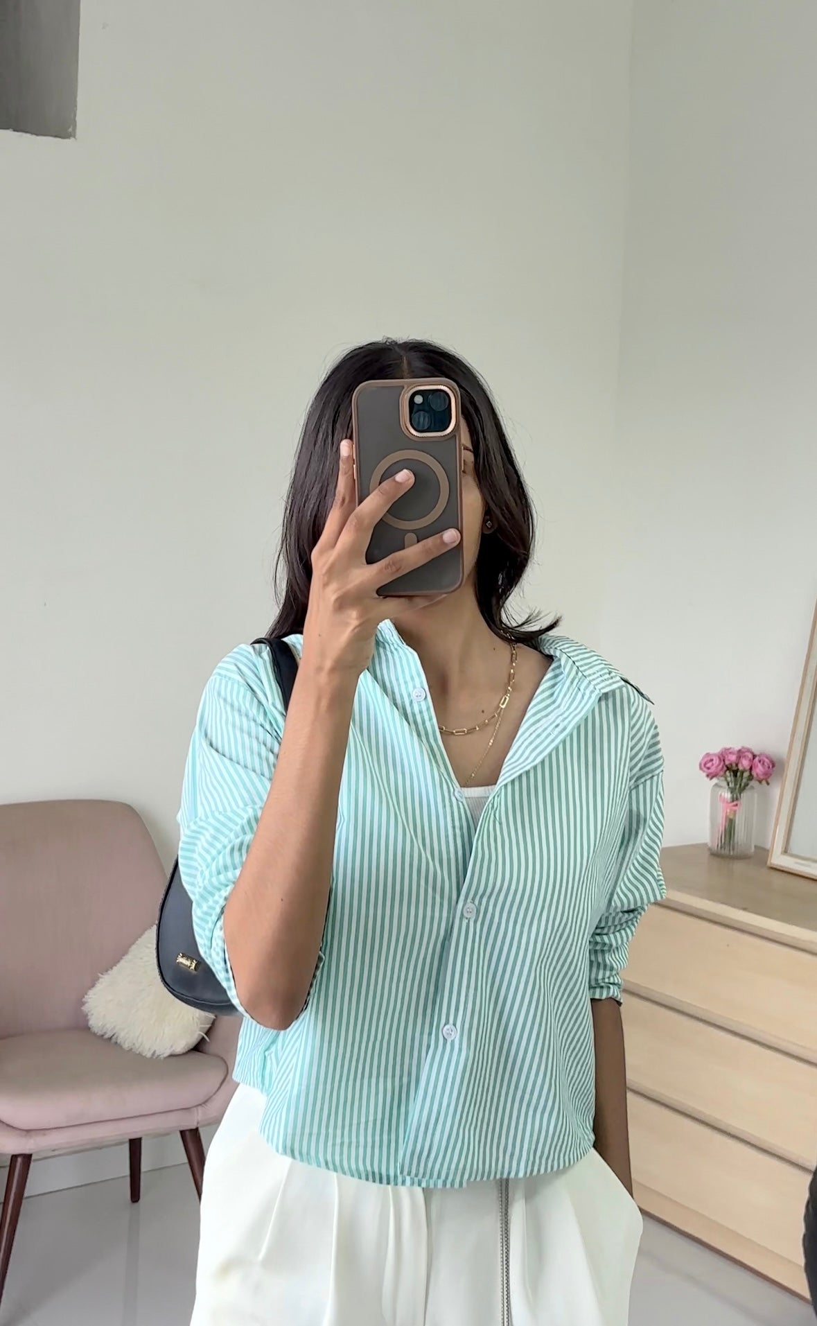 Green Striped Shirt