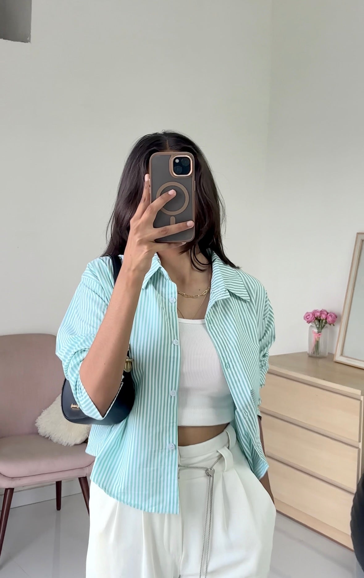 Green Striped Shirt
