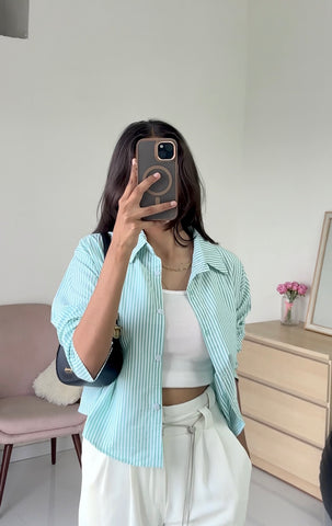 Green Striped Shirt