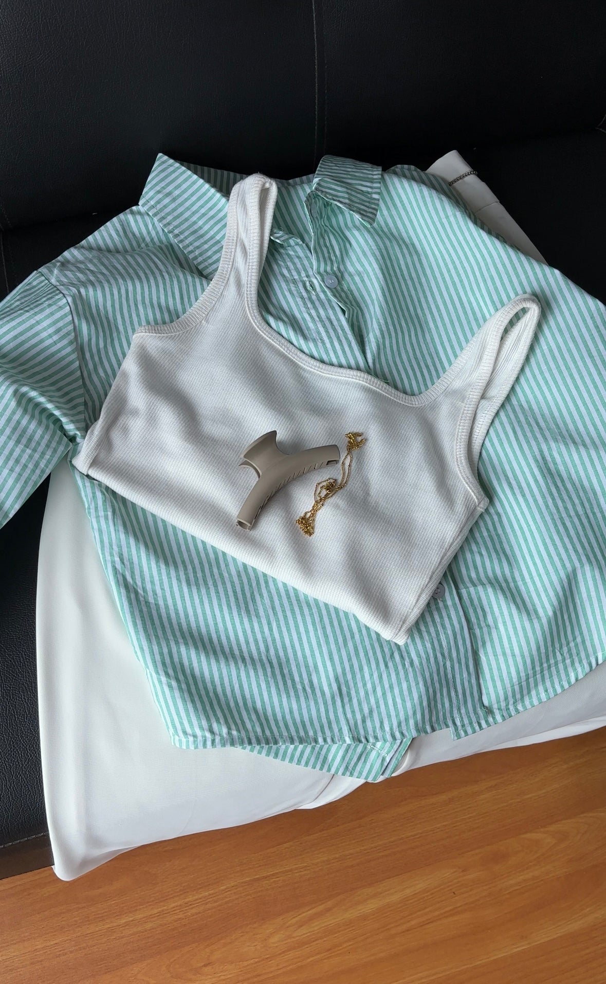 Green Striped Shirt