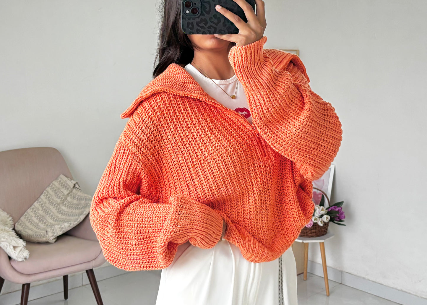 Orange Autumn Pullover