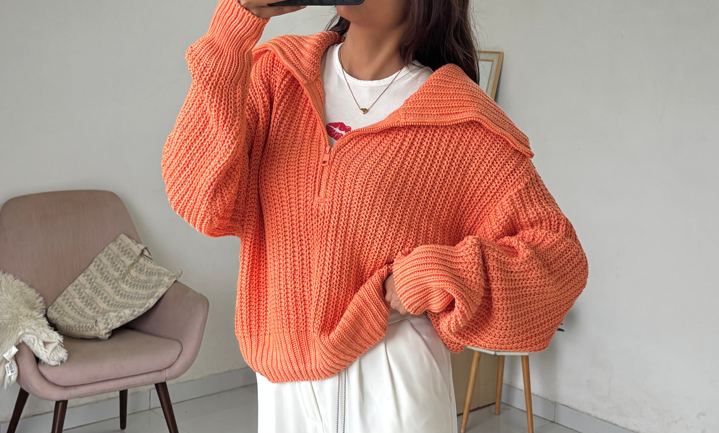Orange Autumn Pullover