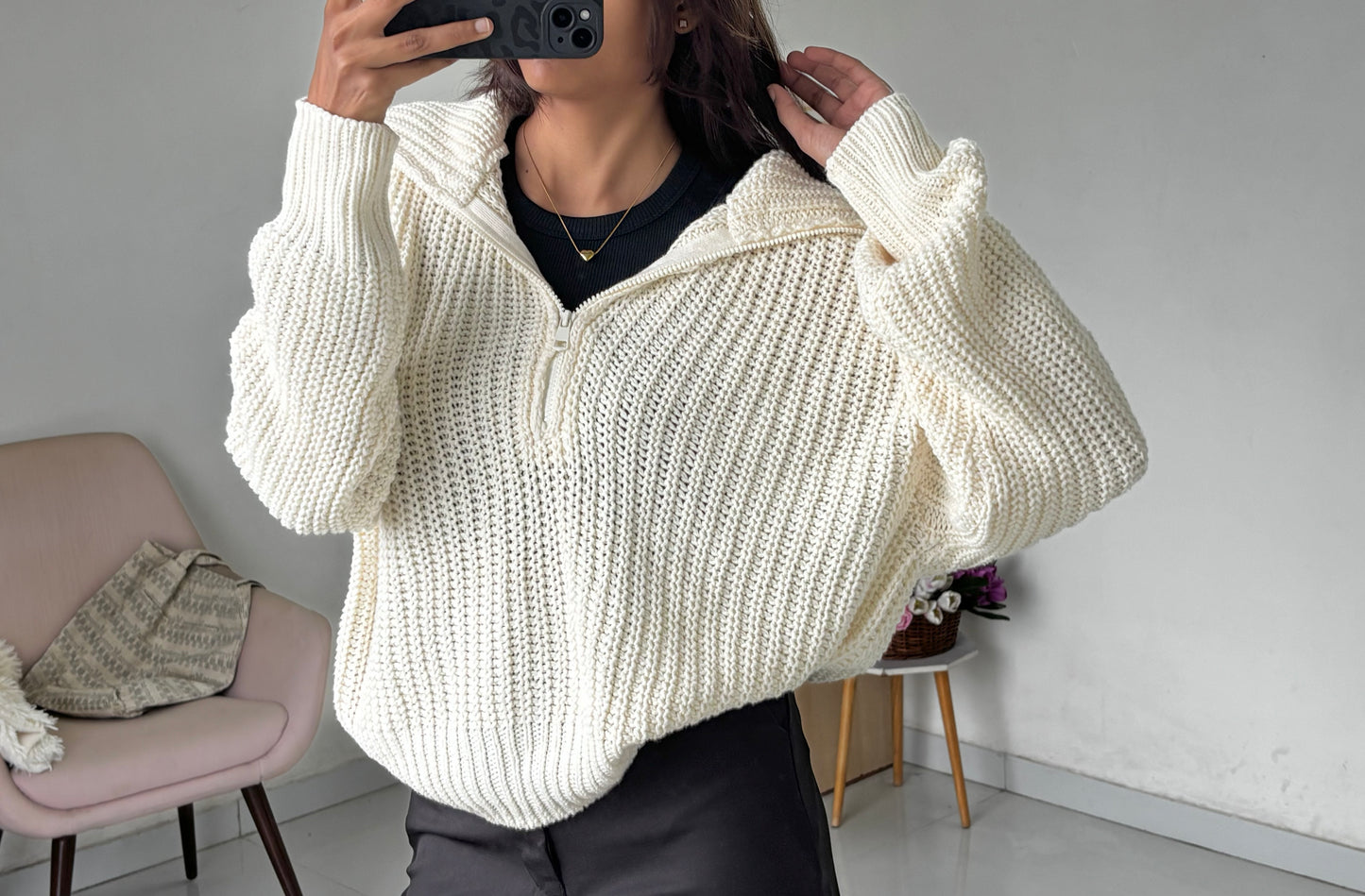 Off white Autumn Pullover