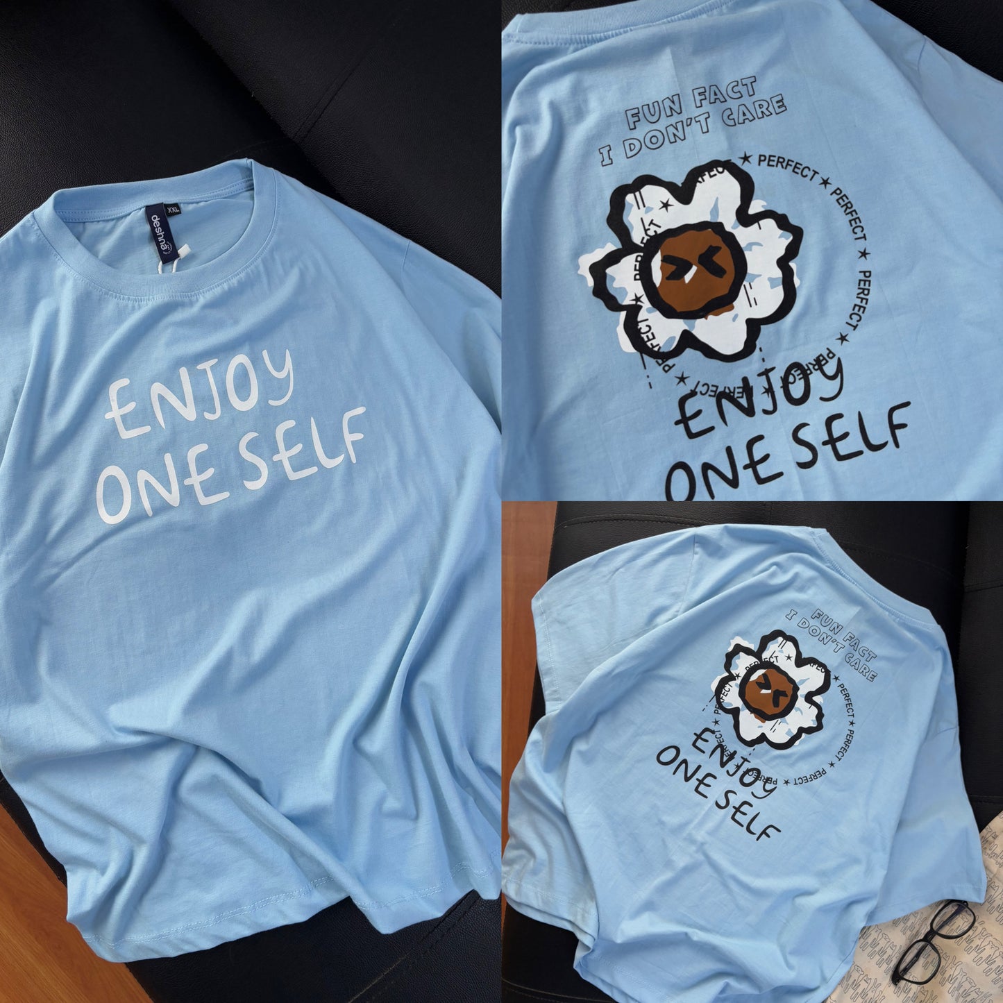 "Enjoy one self" Oversized Tees