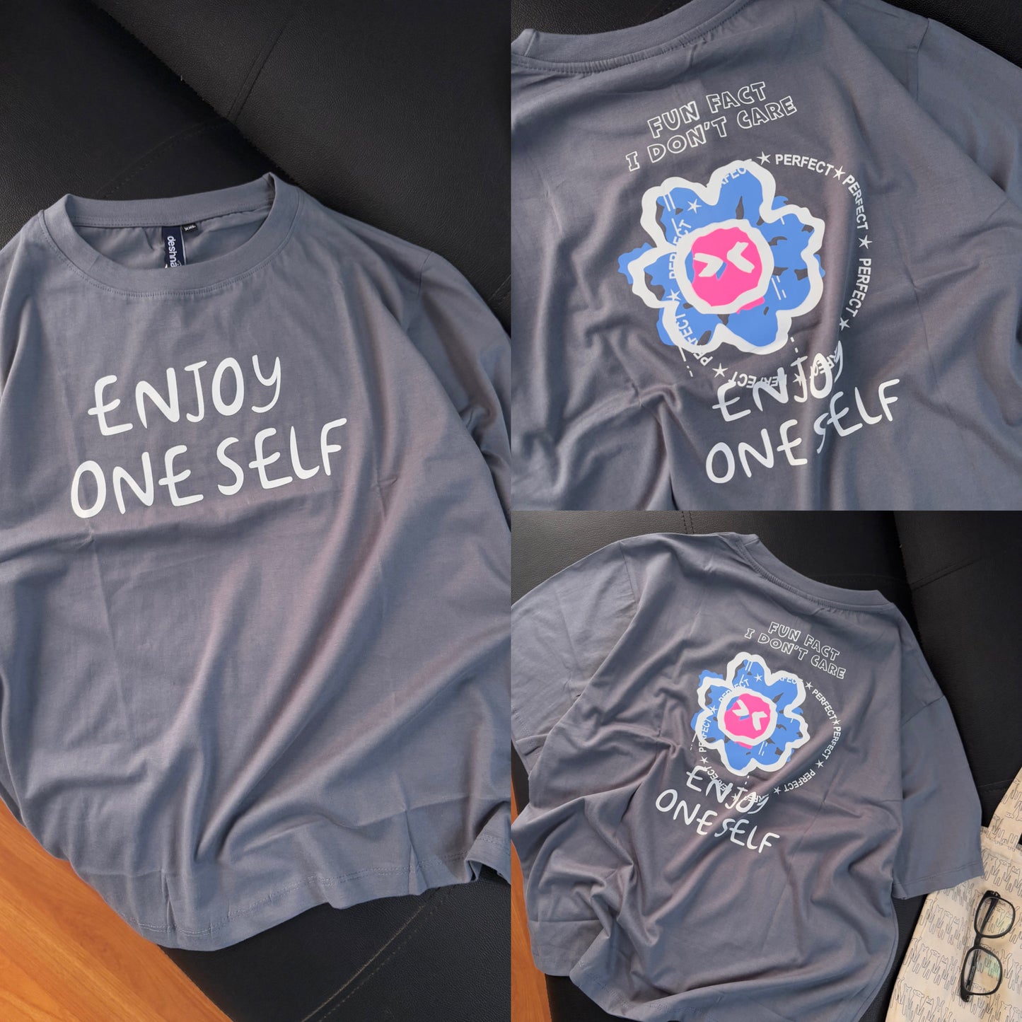 "Enjoy one self" Oversized Tees