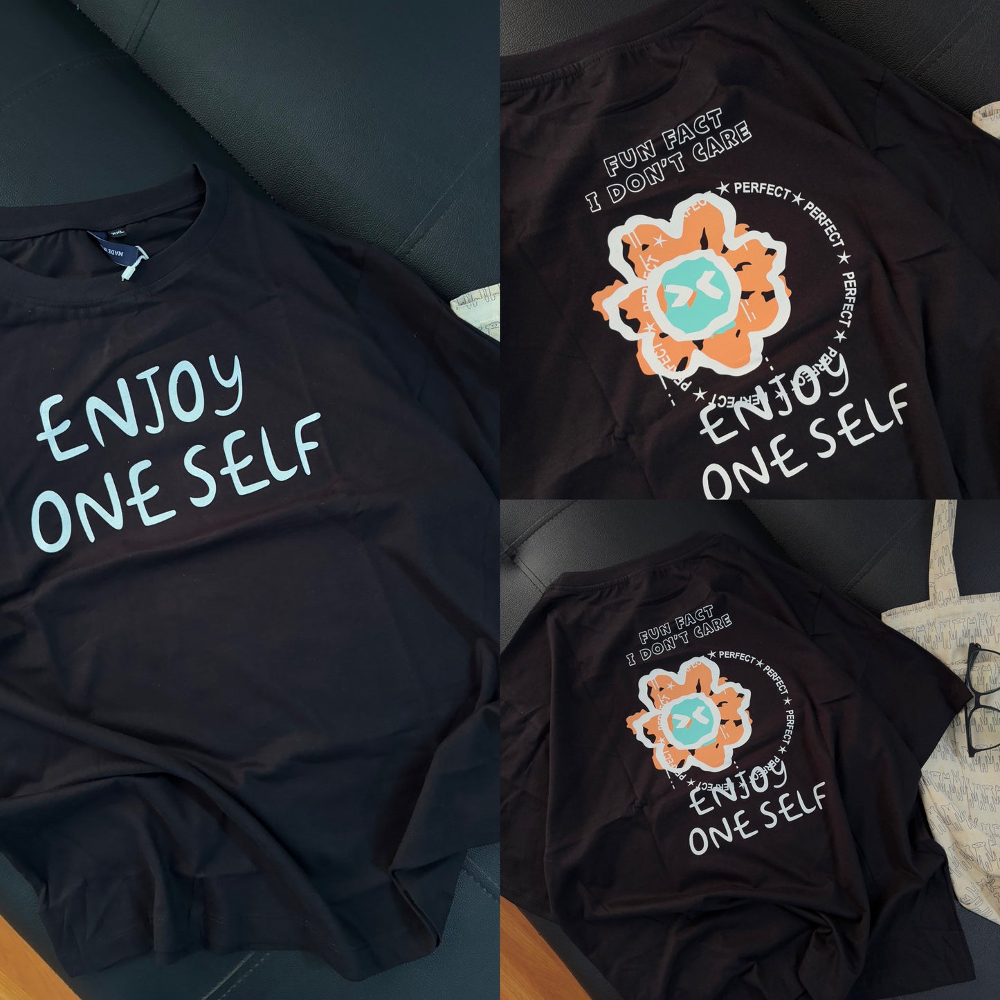 "Enjoy one self" Oversized Tees