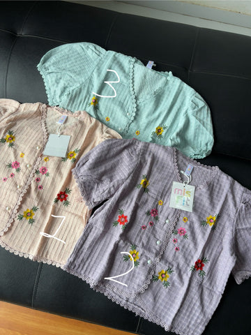 Flowers Lace Korean Cardigan