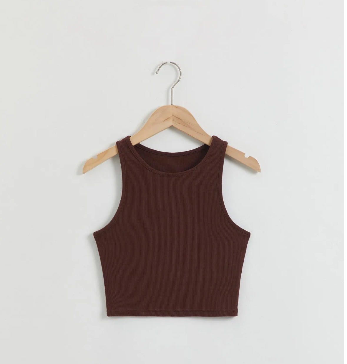 Brown Basic Tank Top For Women