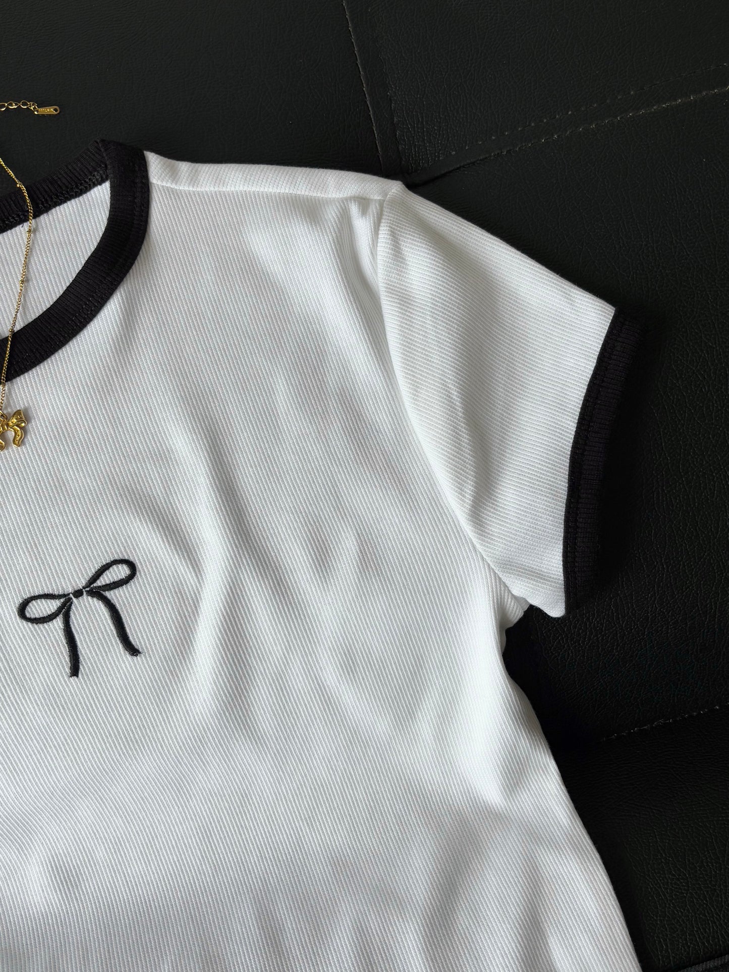 Bow Embroidery Tee