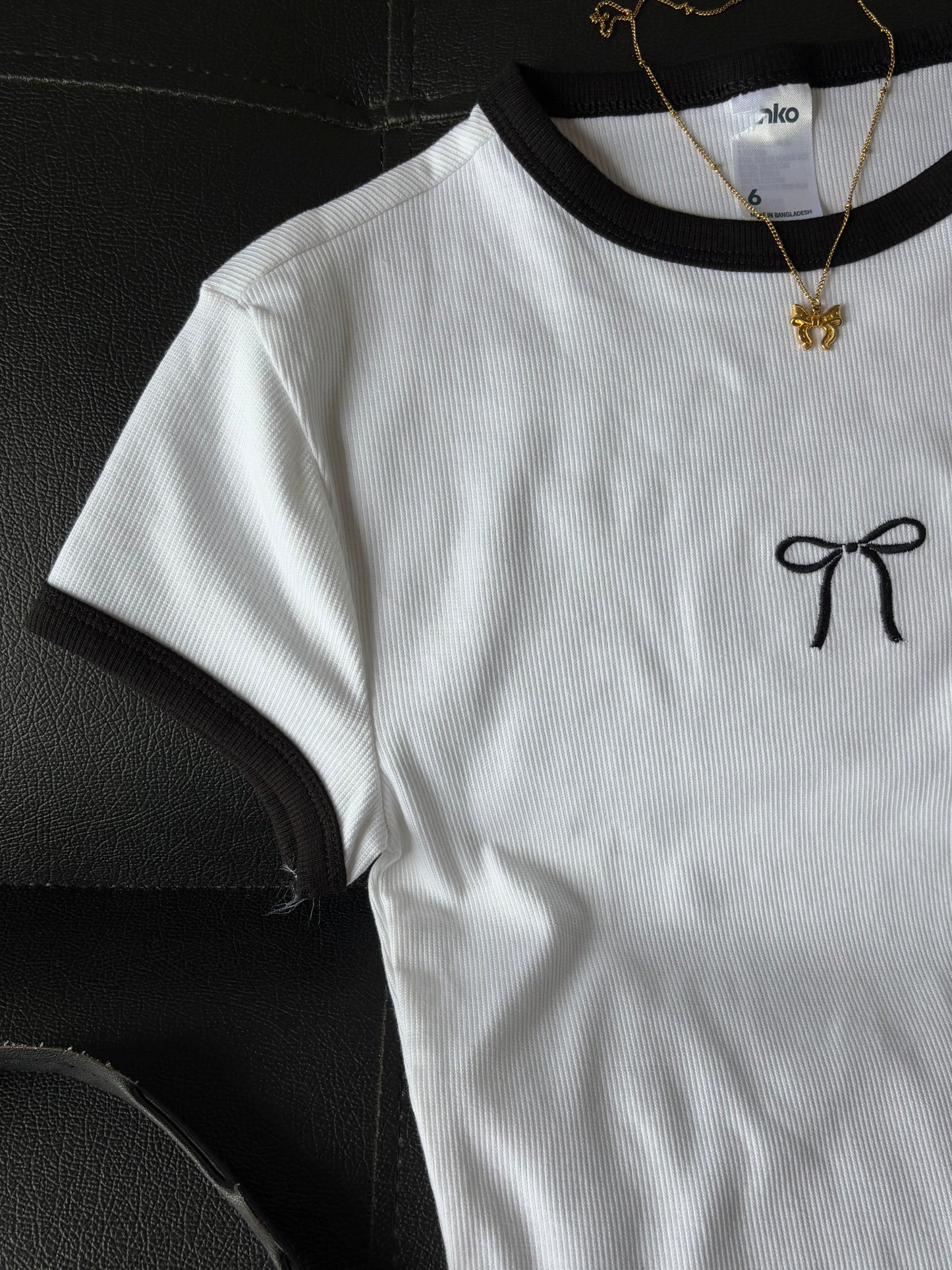 Bow Embroidery Tee