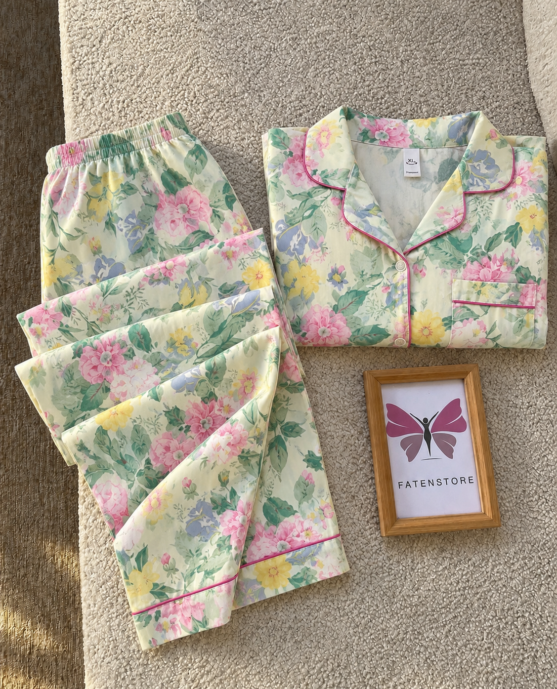 Garden Glow Padded 3 Piece Night Suit