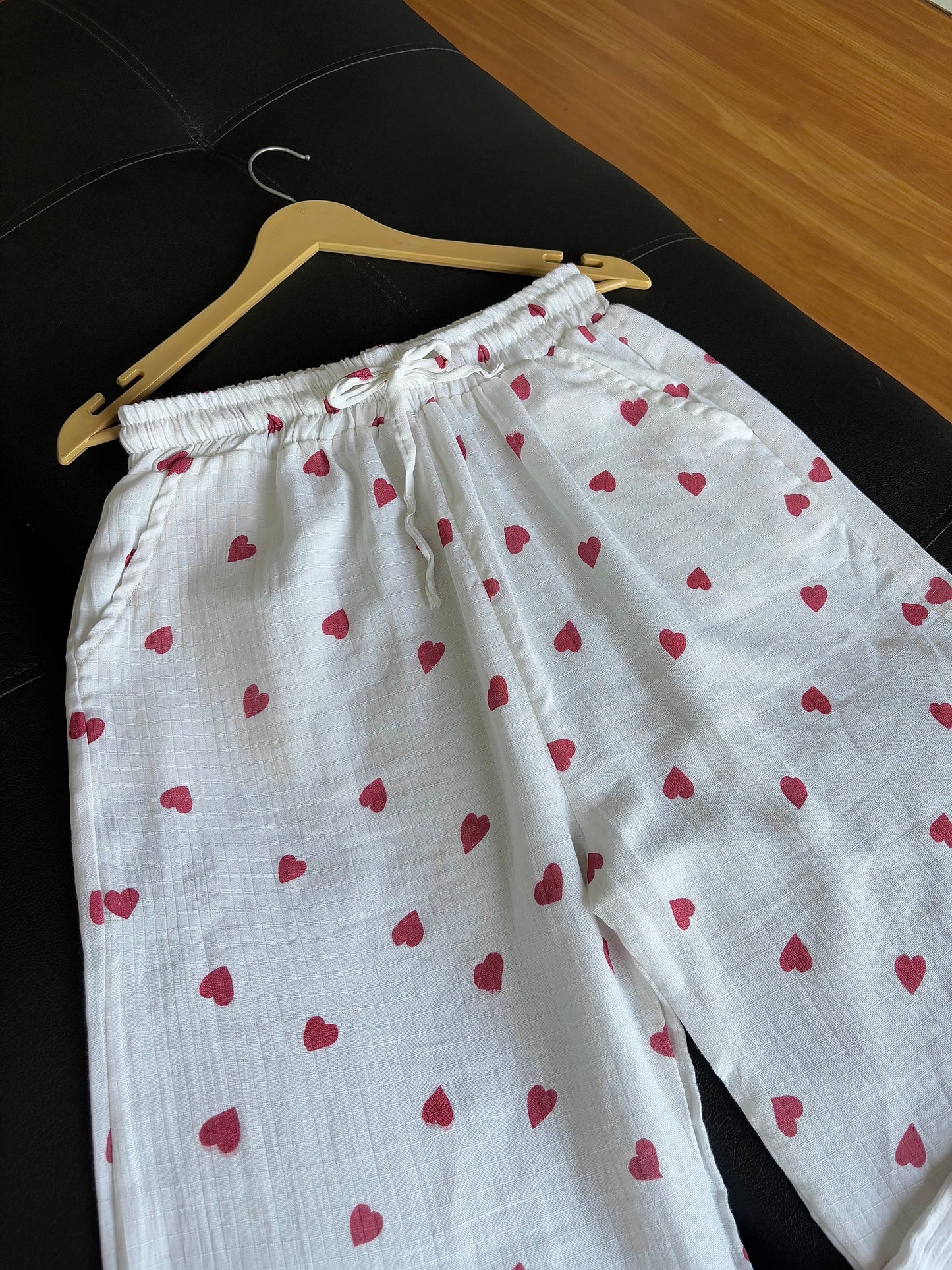 Heart Printed Pants
