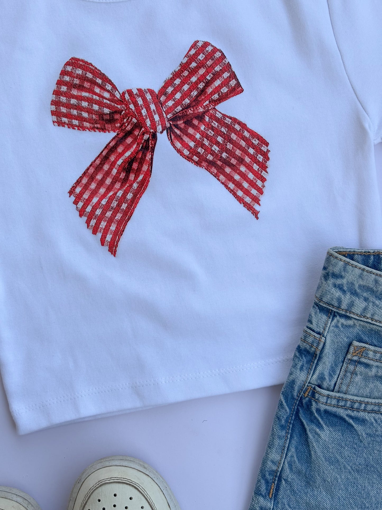 Gingham baby tee