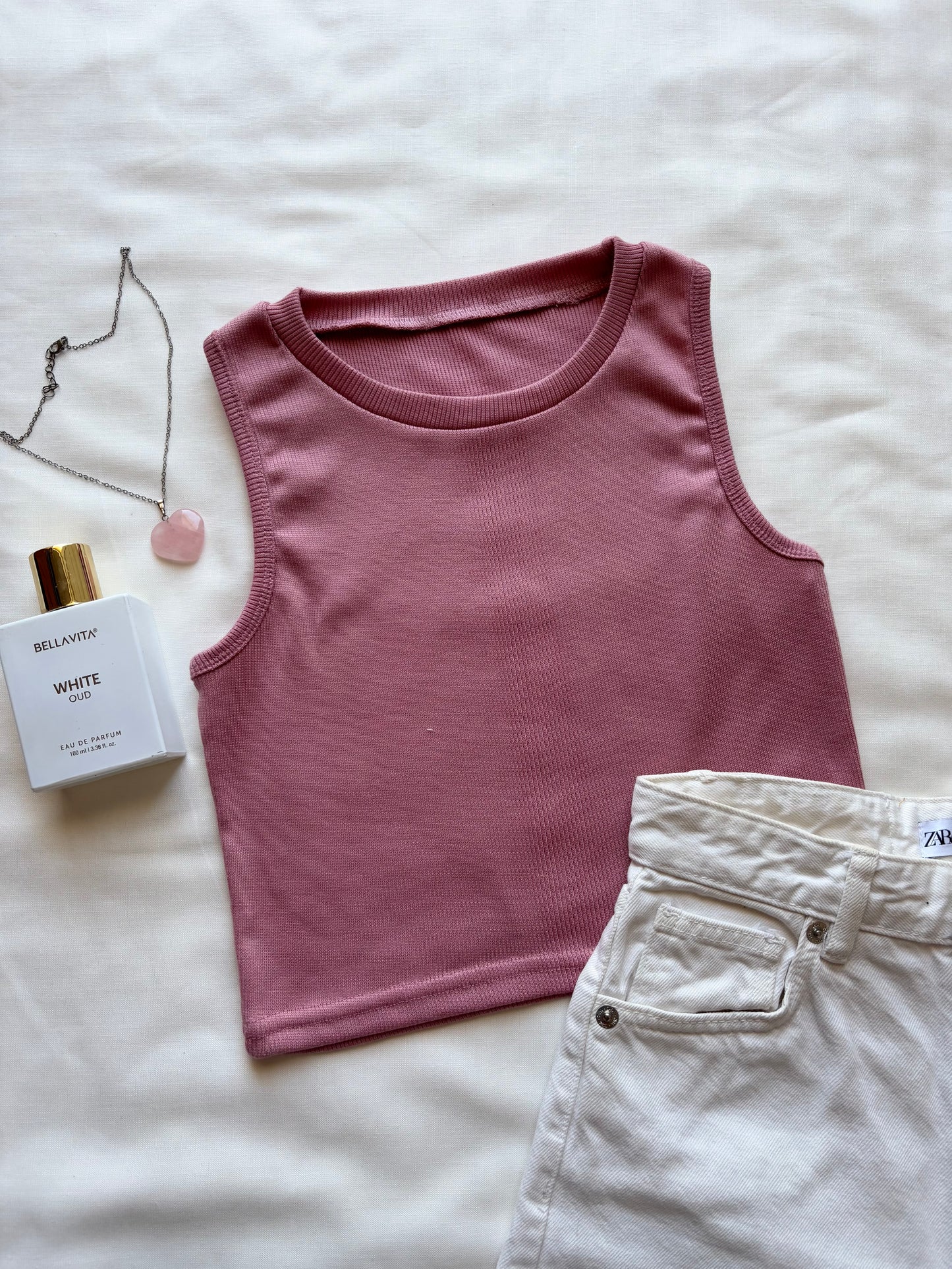 Basic light pink tank top