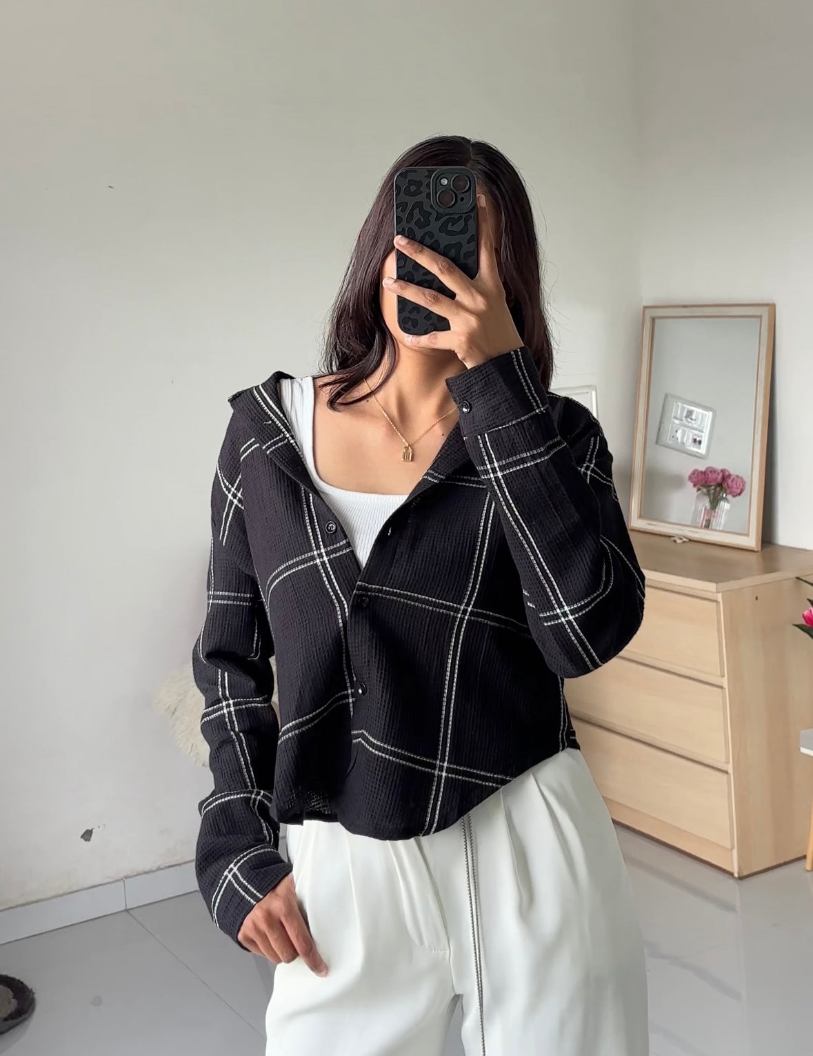 Black Checked Shirt