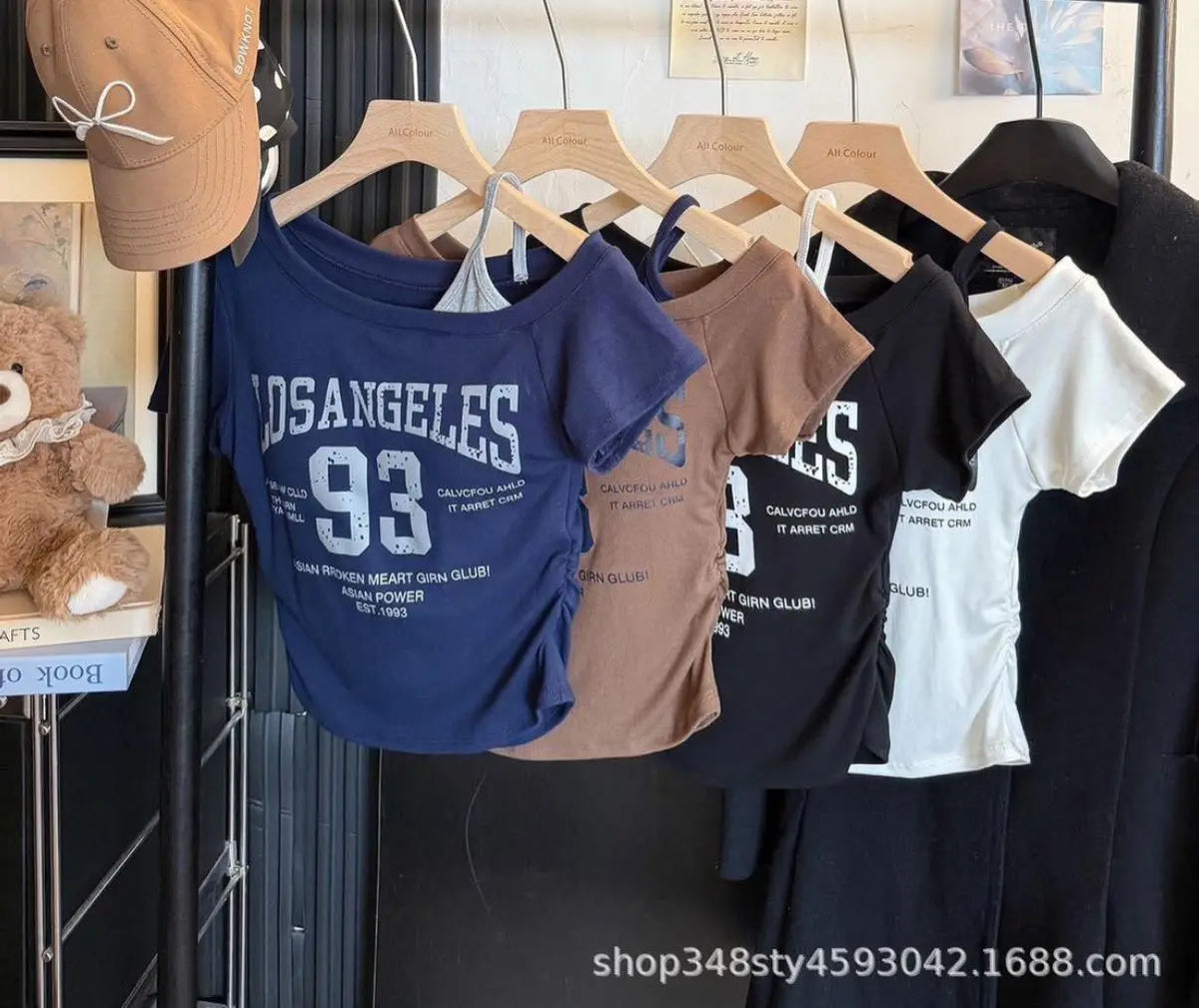 Los Angeles 93 One Shoulder Built-in Bra Tops