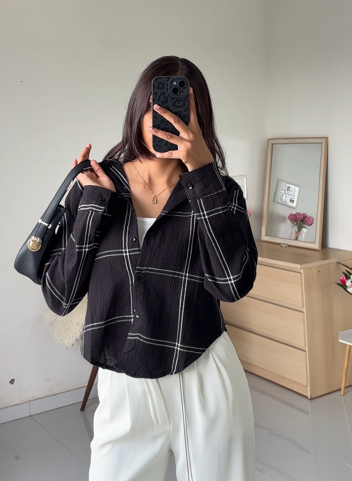 Black Checked Shirt