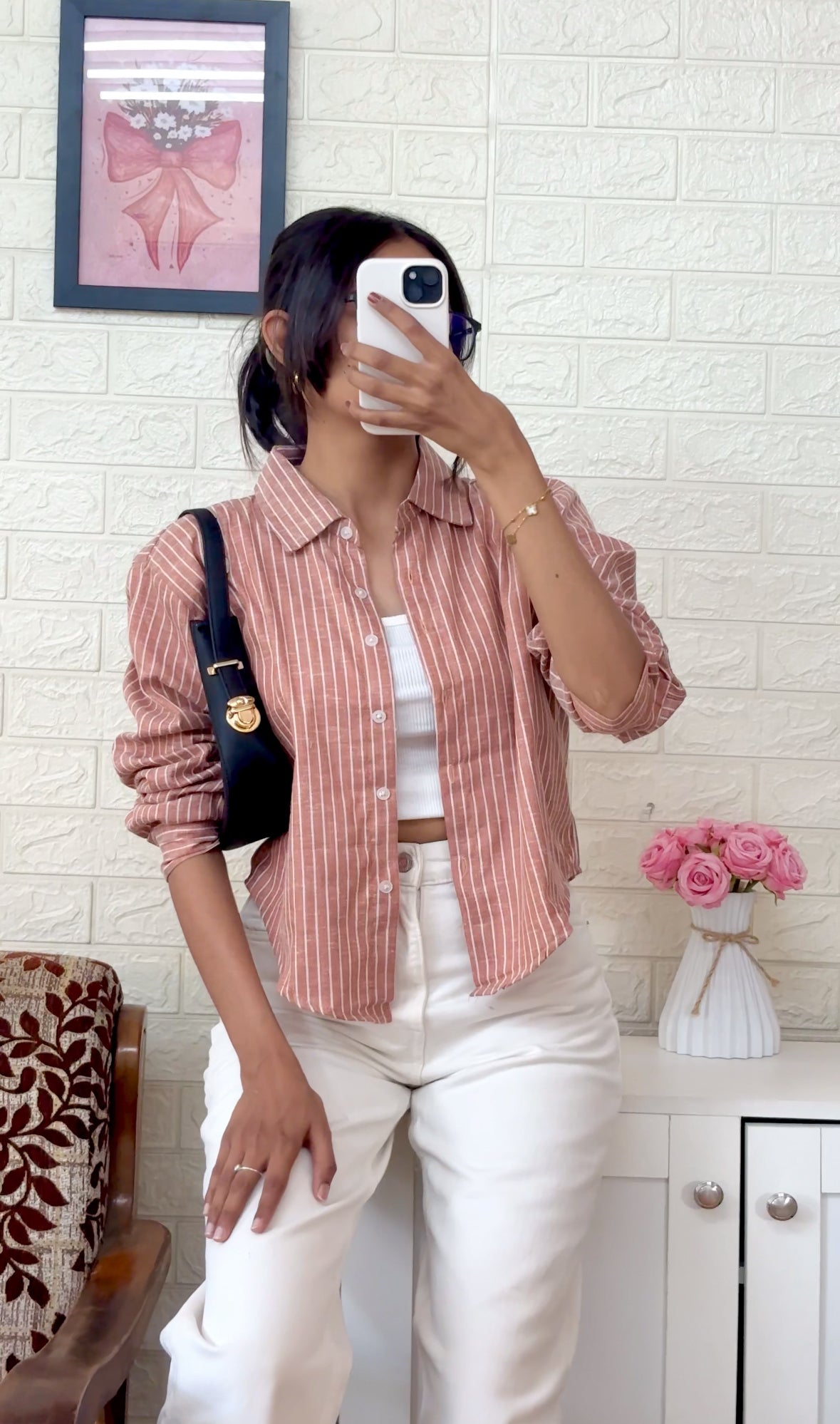 Brown striped shirt