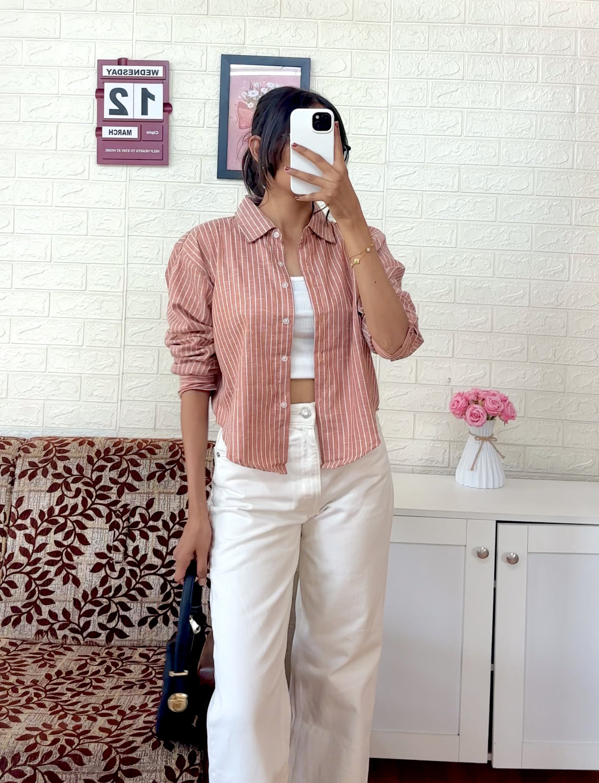 Brown striped shirt