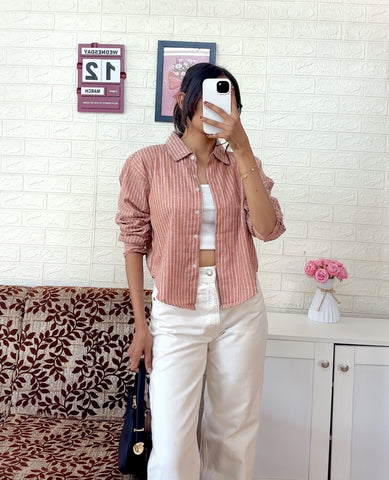 Brown striped shirt