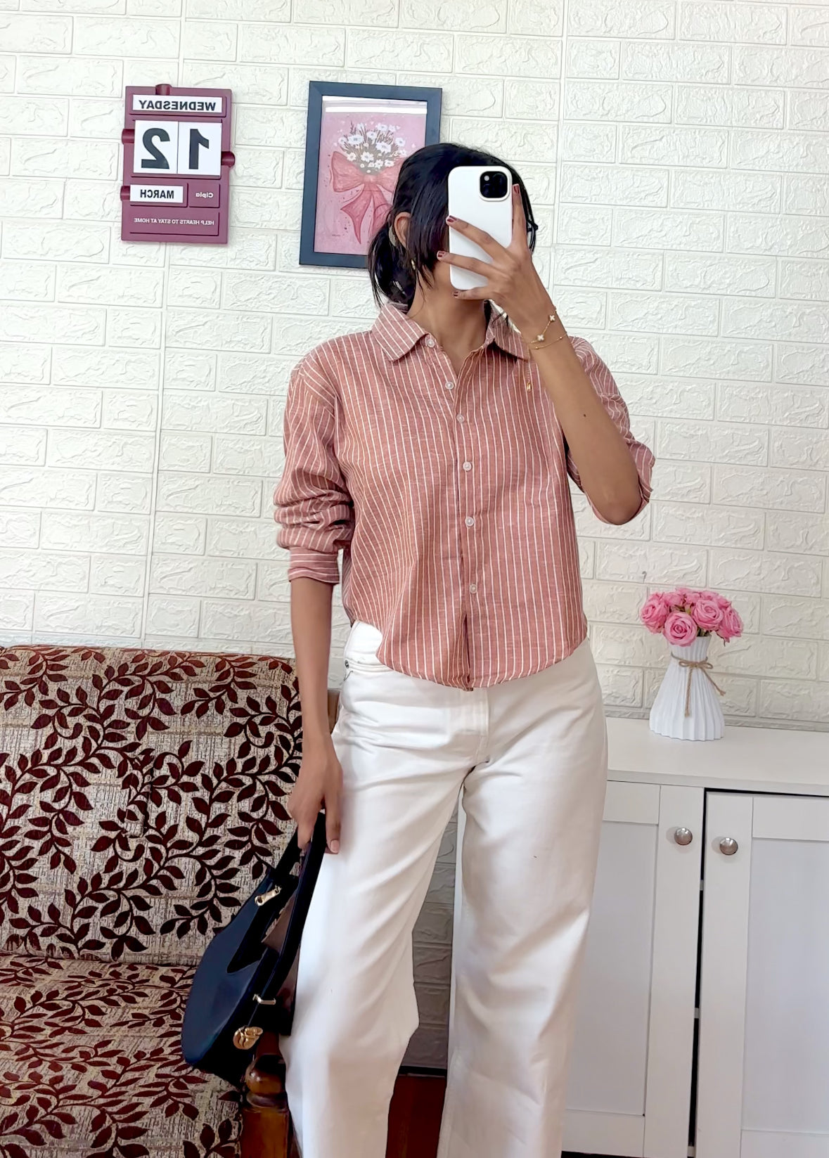 Brown striped shirt