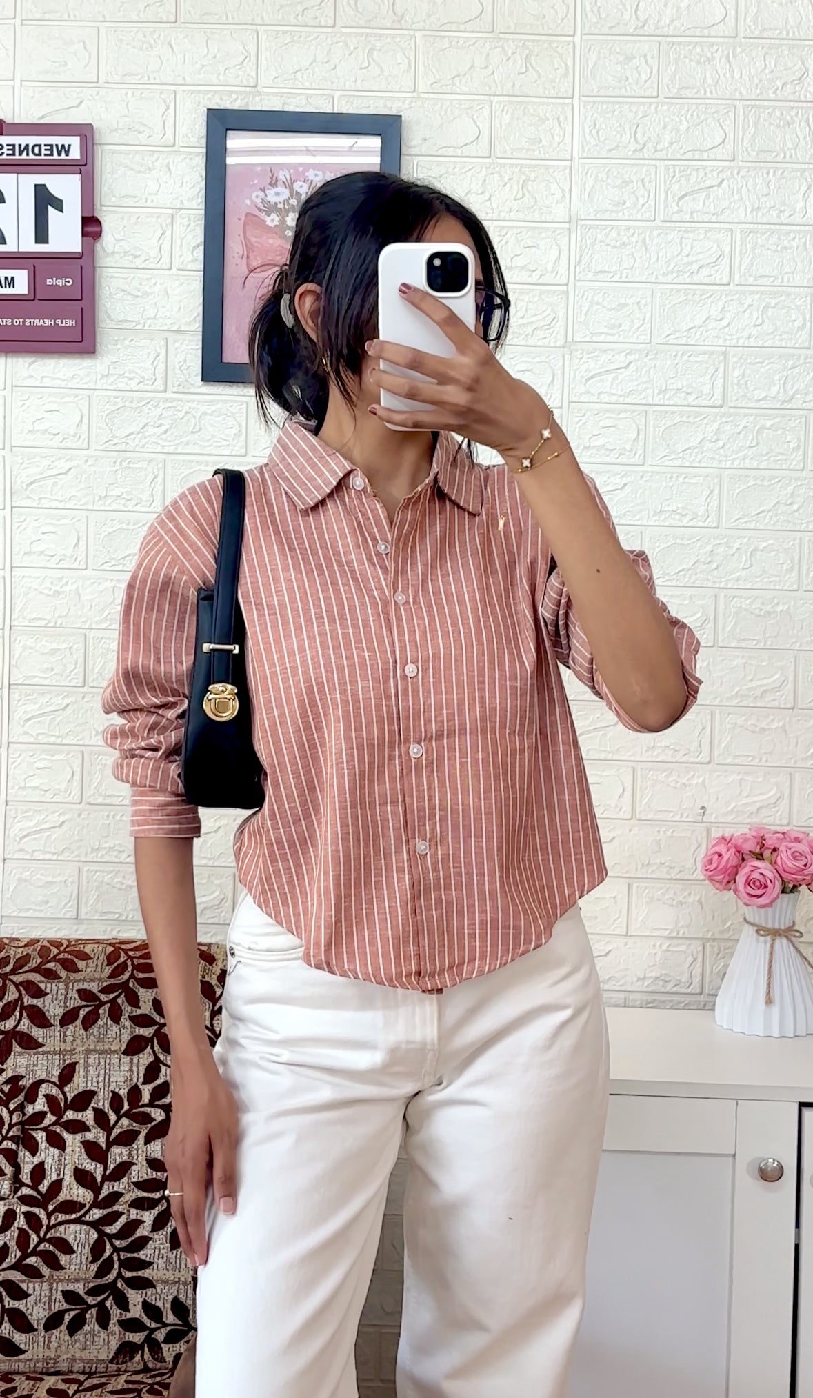 Brown striped shirt