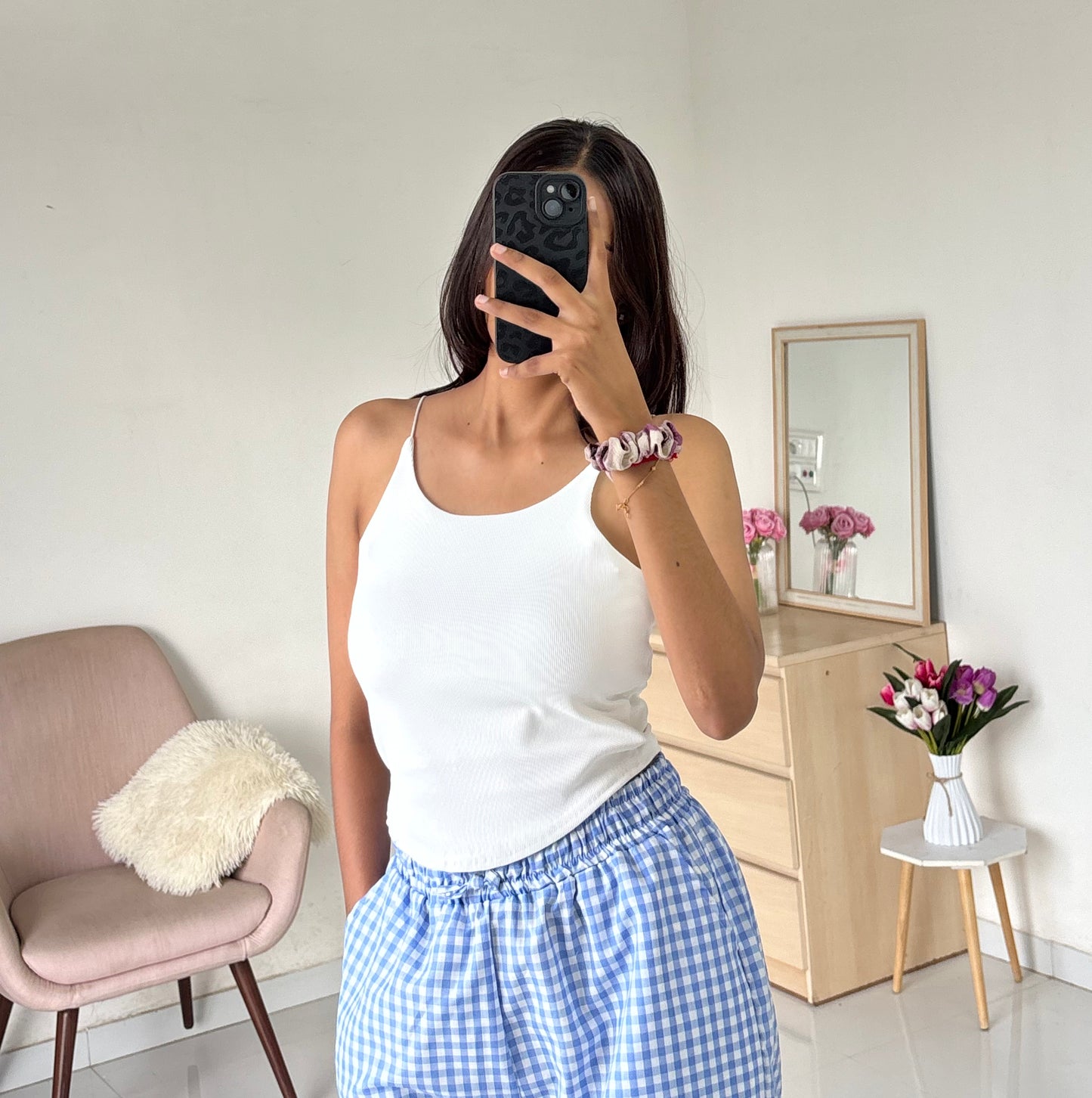 White Double Layer Tank Top