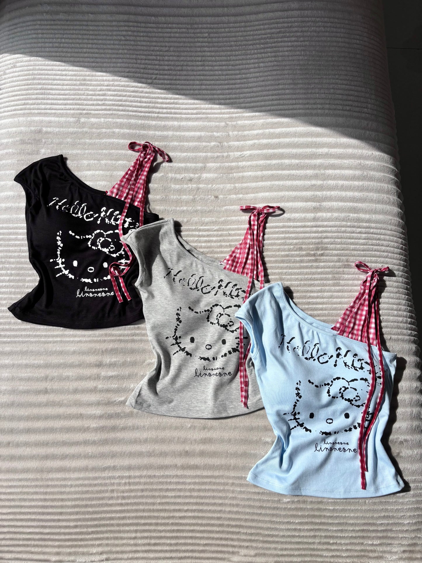 Hello Kitty Built-in Bra One Shoulder Top
