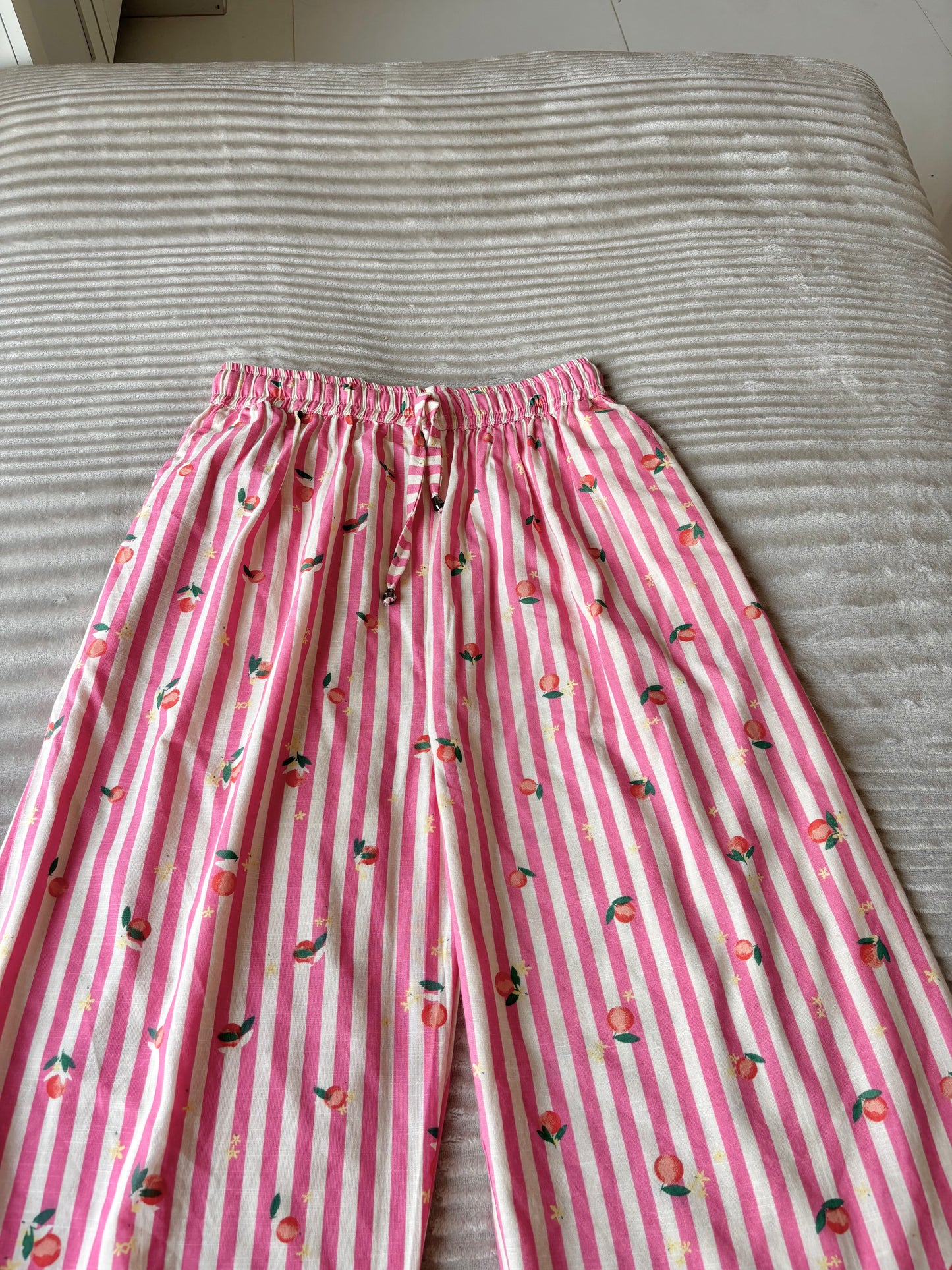 Peachy Pink Striped Pants