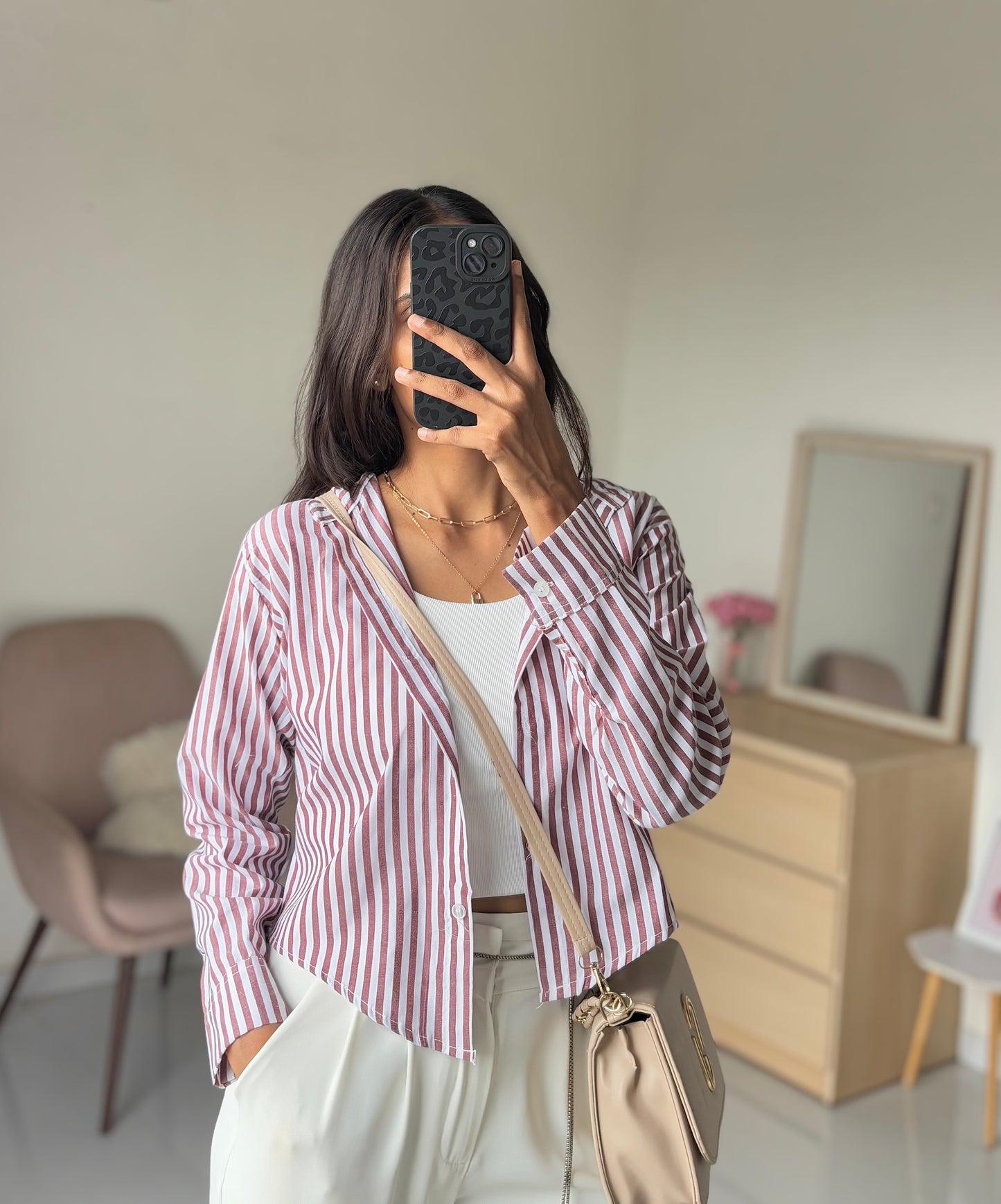 Brown Striped Shirt