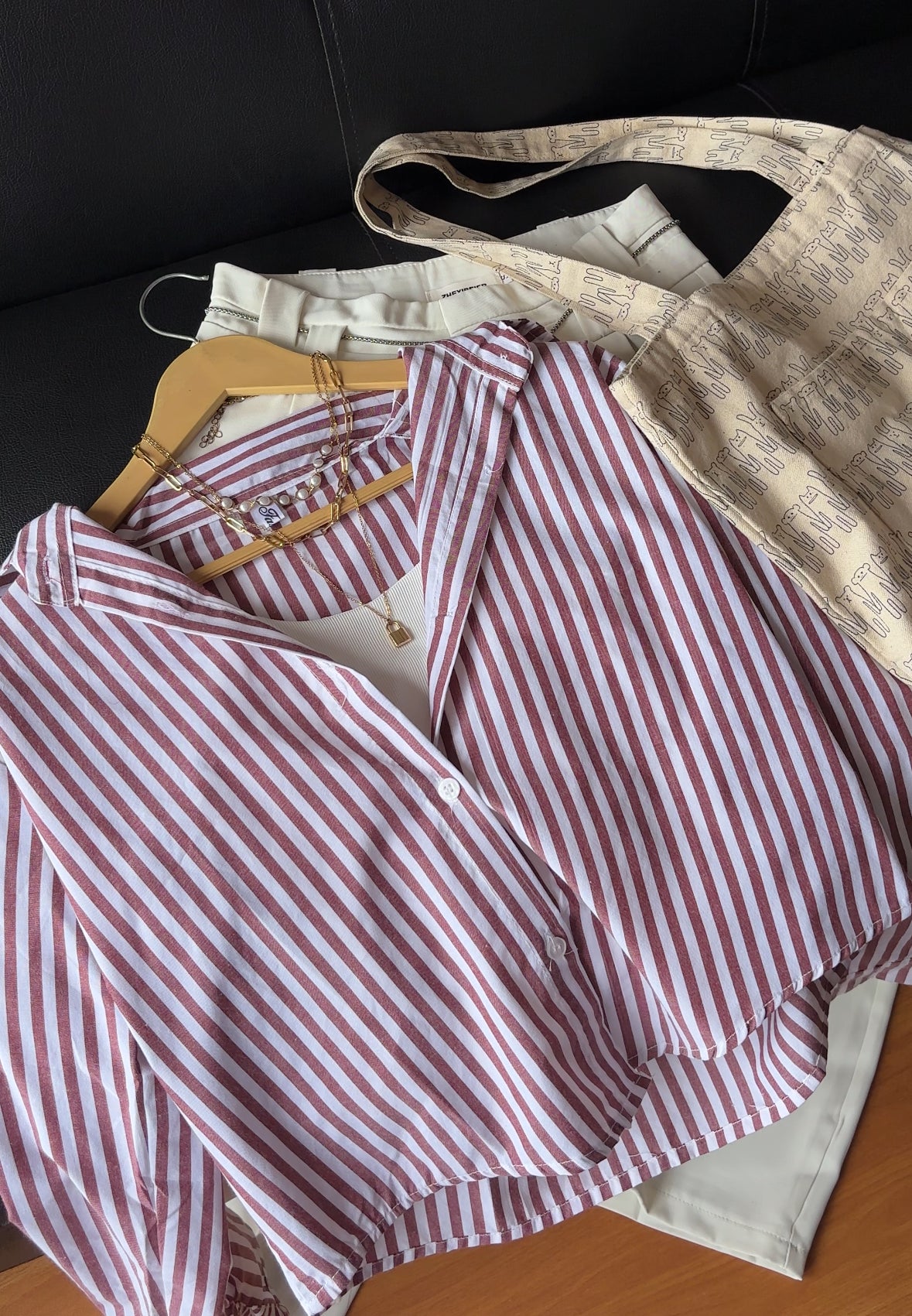 Brown Striped Shirt