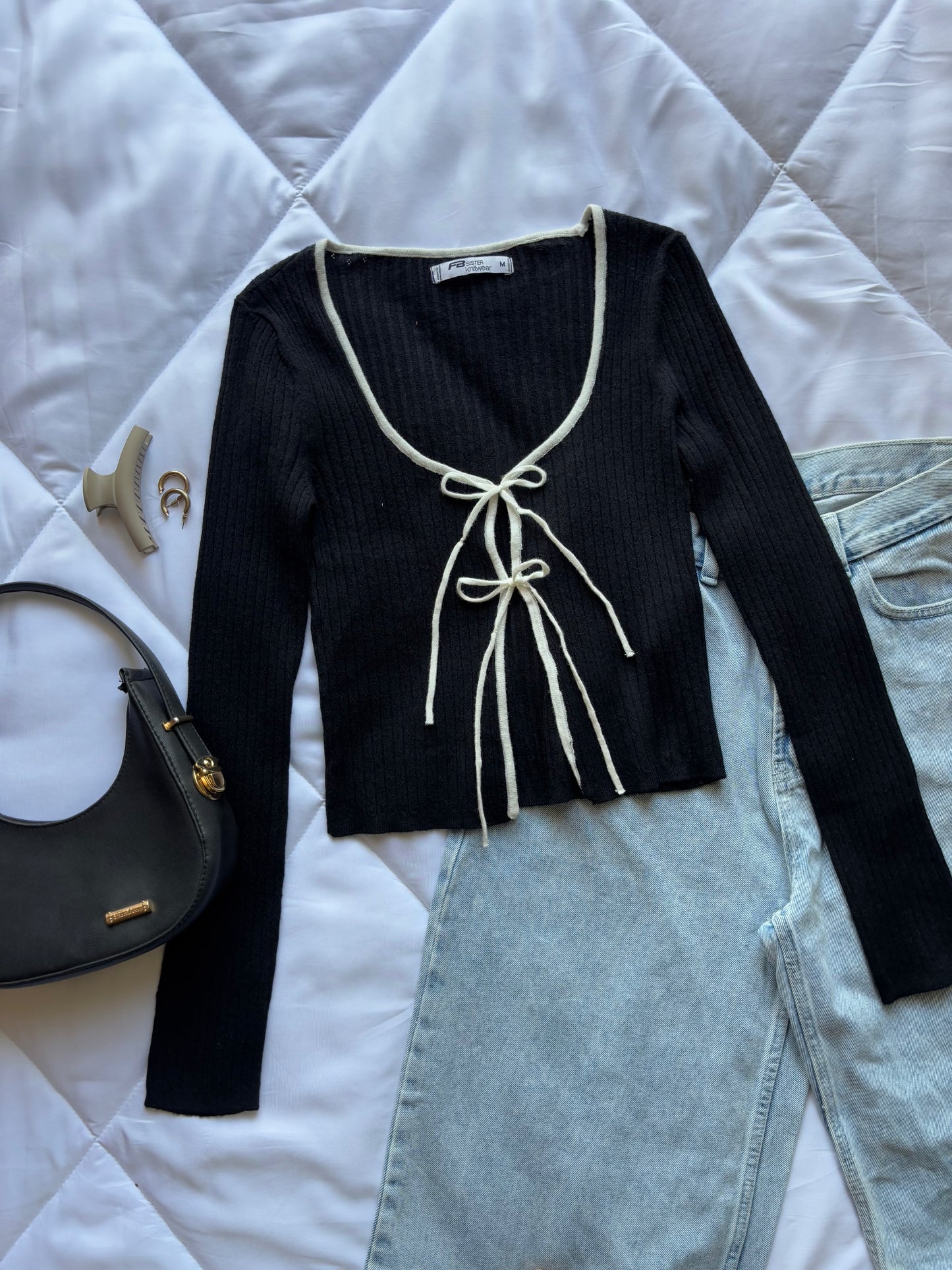 Black bow top❀
