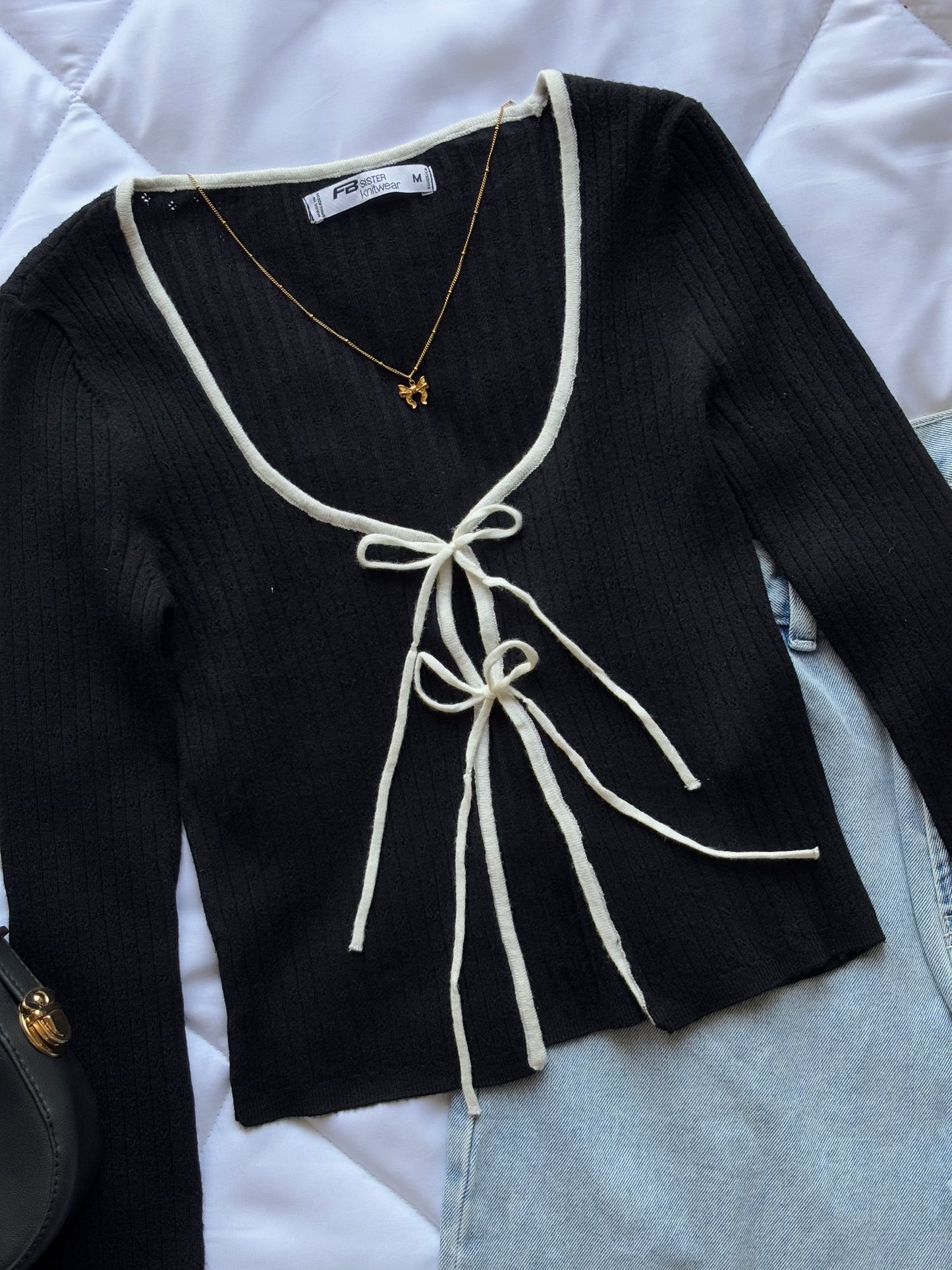 Black bow top❀