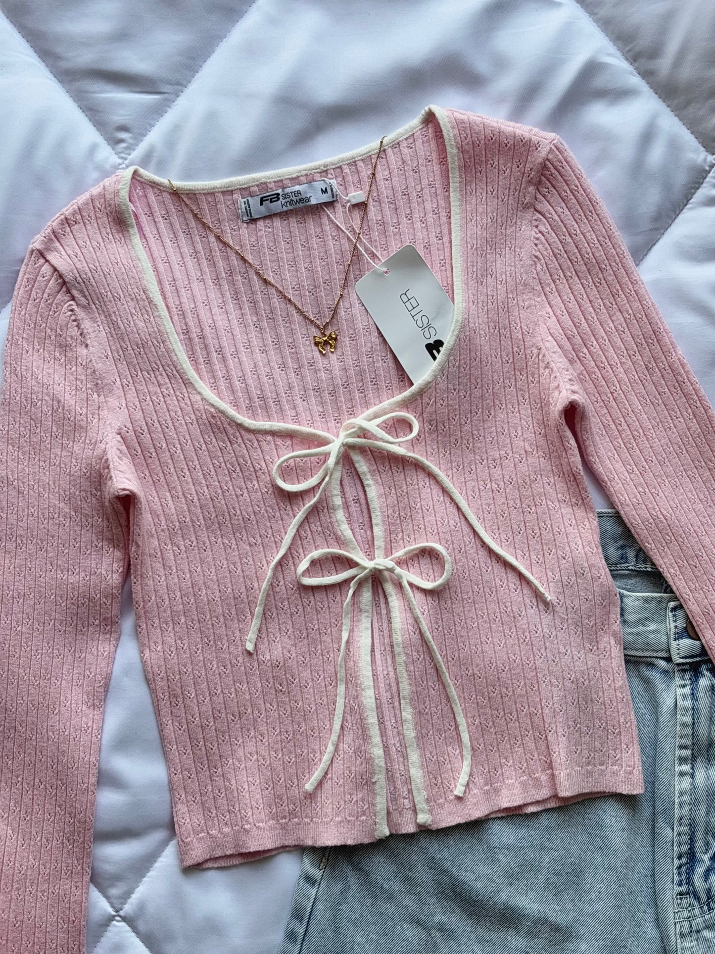 Pink bow top❀