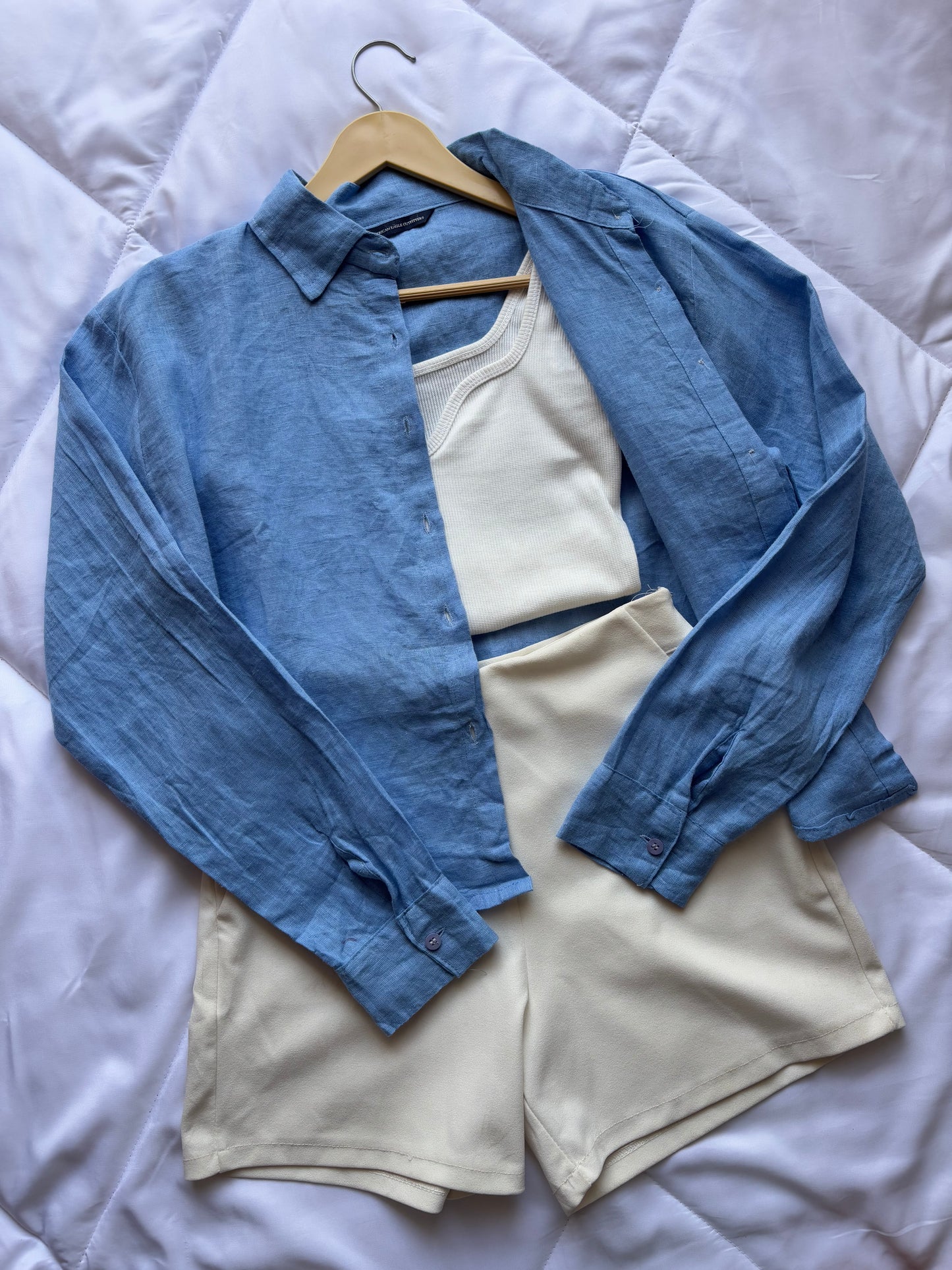 Blue linen shirt