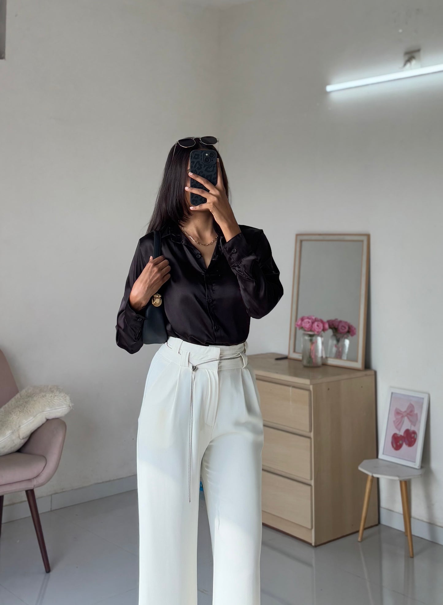 Satin Shirt (Dark Chocolate)