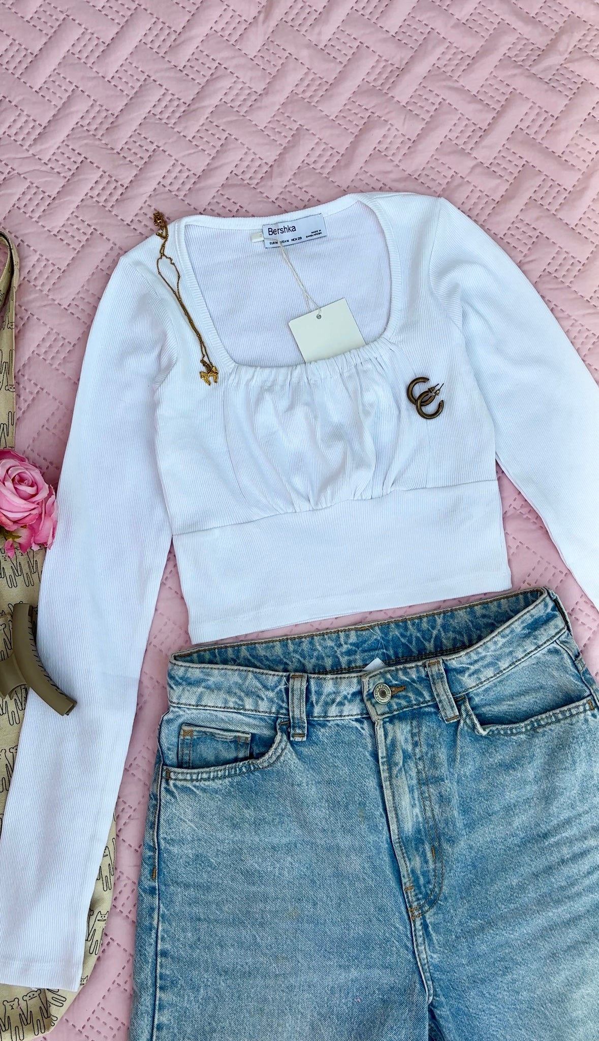 White Ruched Top