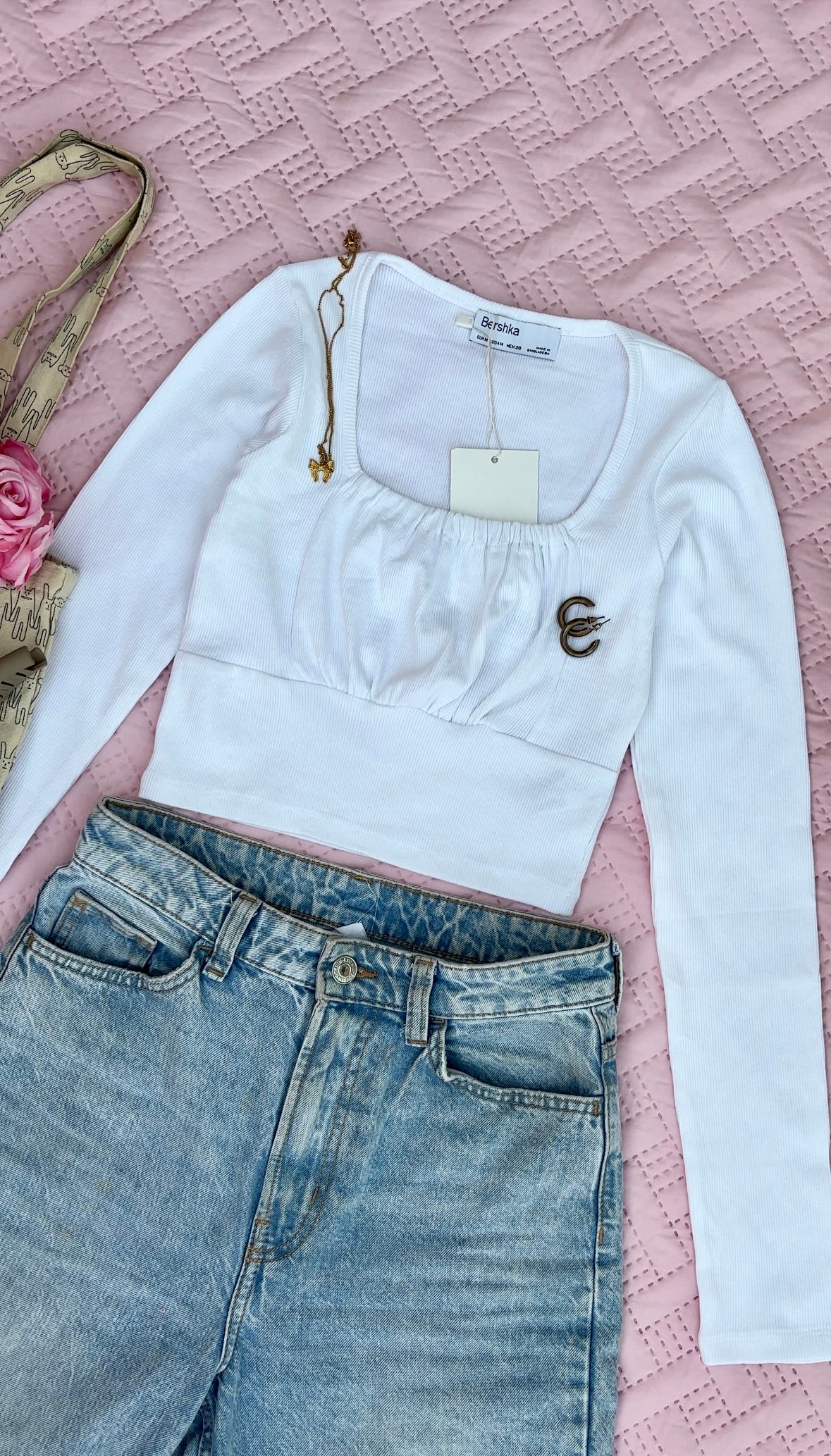 White Ruched Top