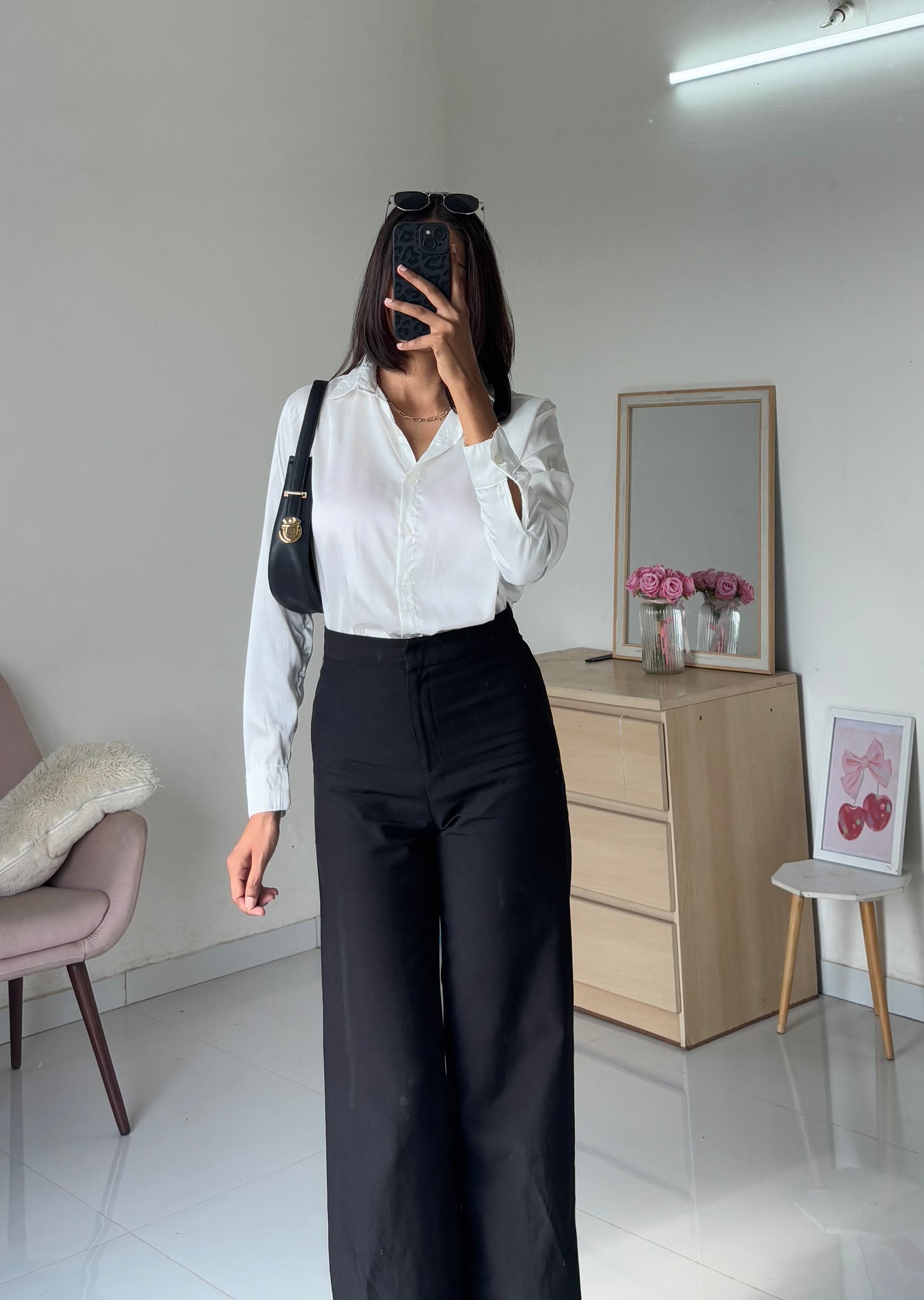 Satin Shirt (White)
