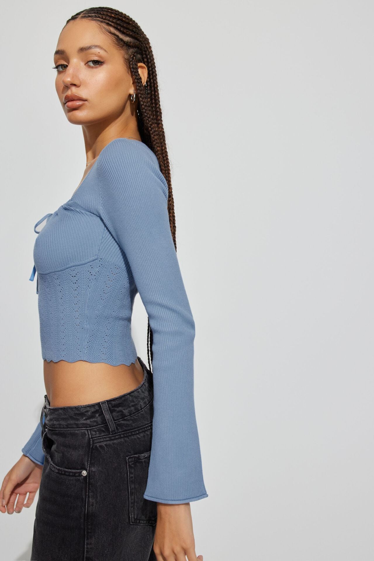 Blue Milkmaid Summer Top