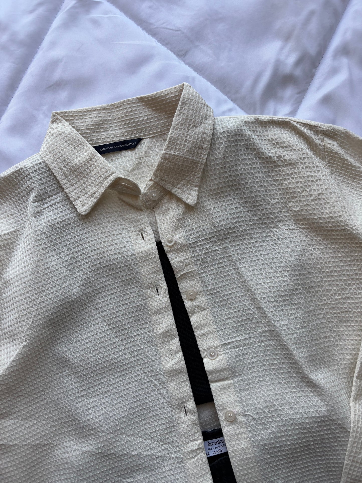Beige linen shirt