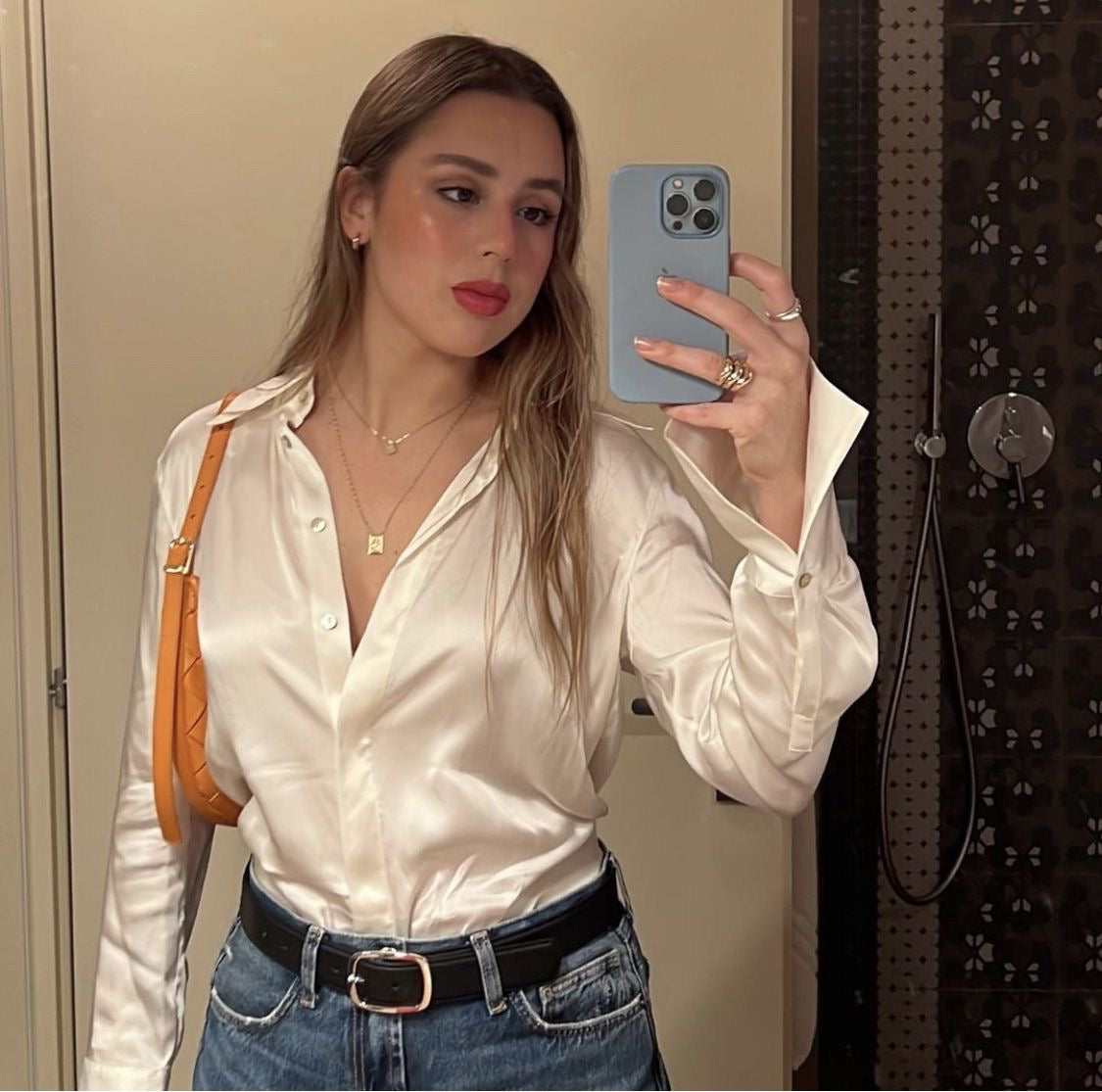 Satin Shirt (White)