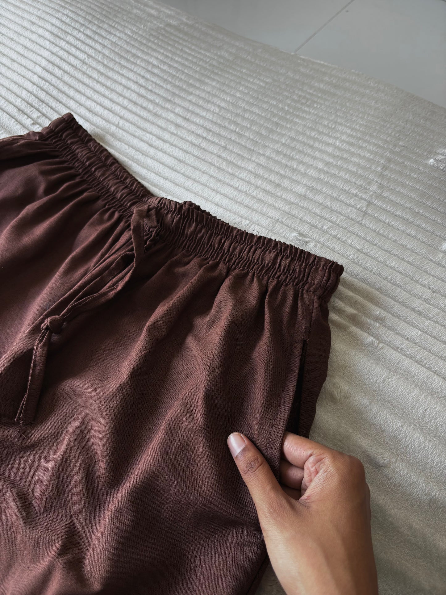 Dark Brown Linen Pant