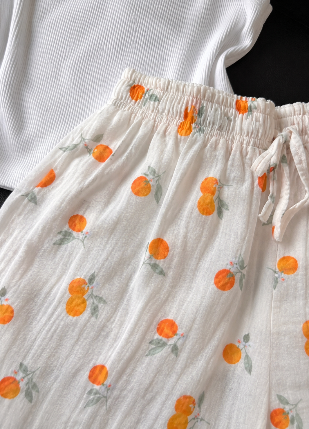 Sweet Orange Mul Cotton Shorts